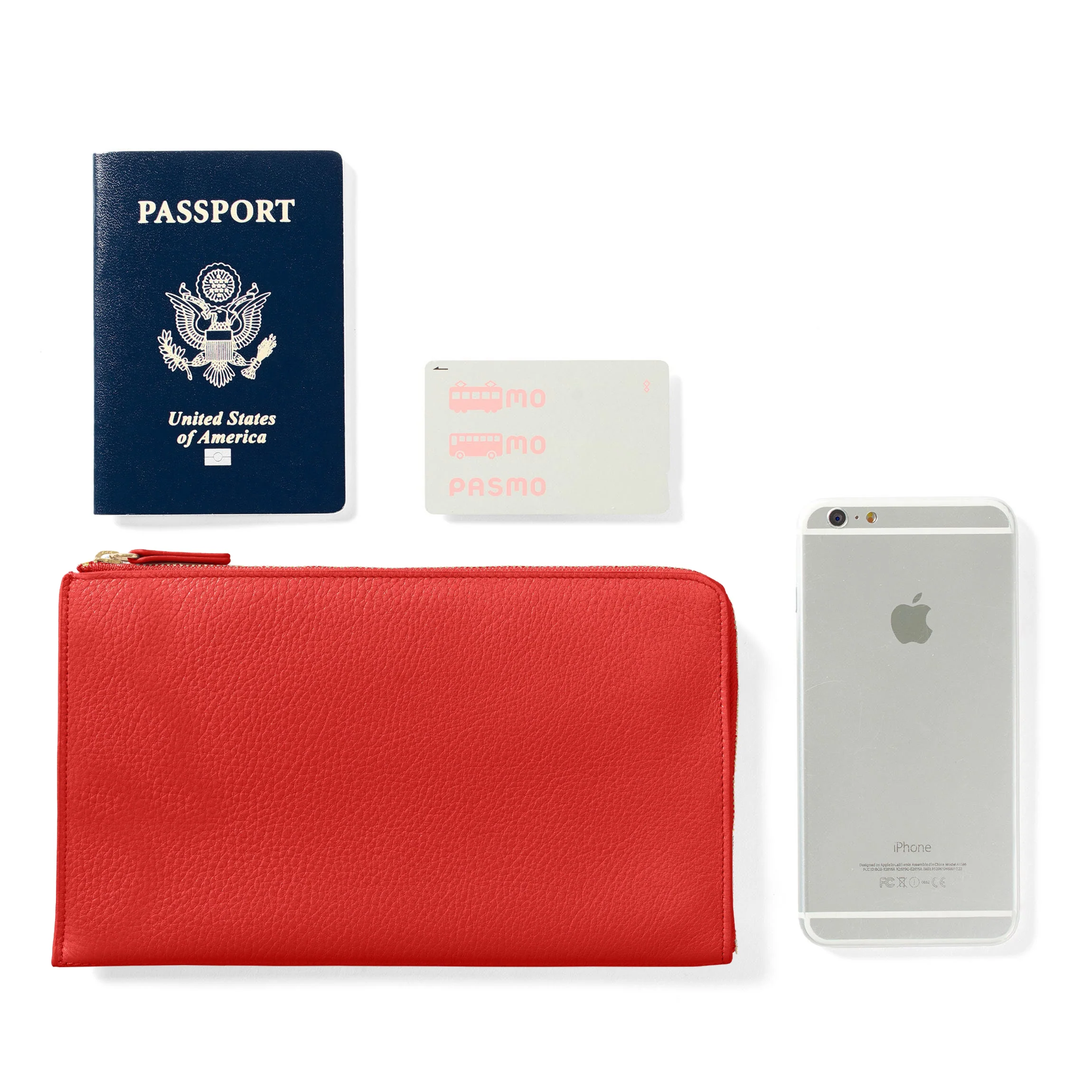 Slim Zip Travel Wallet Buoy Red - Image 5