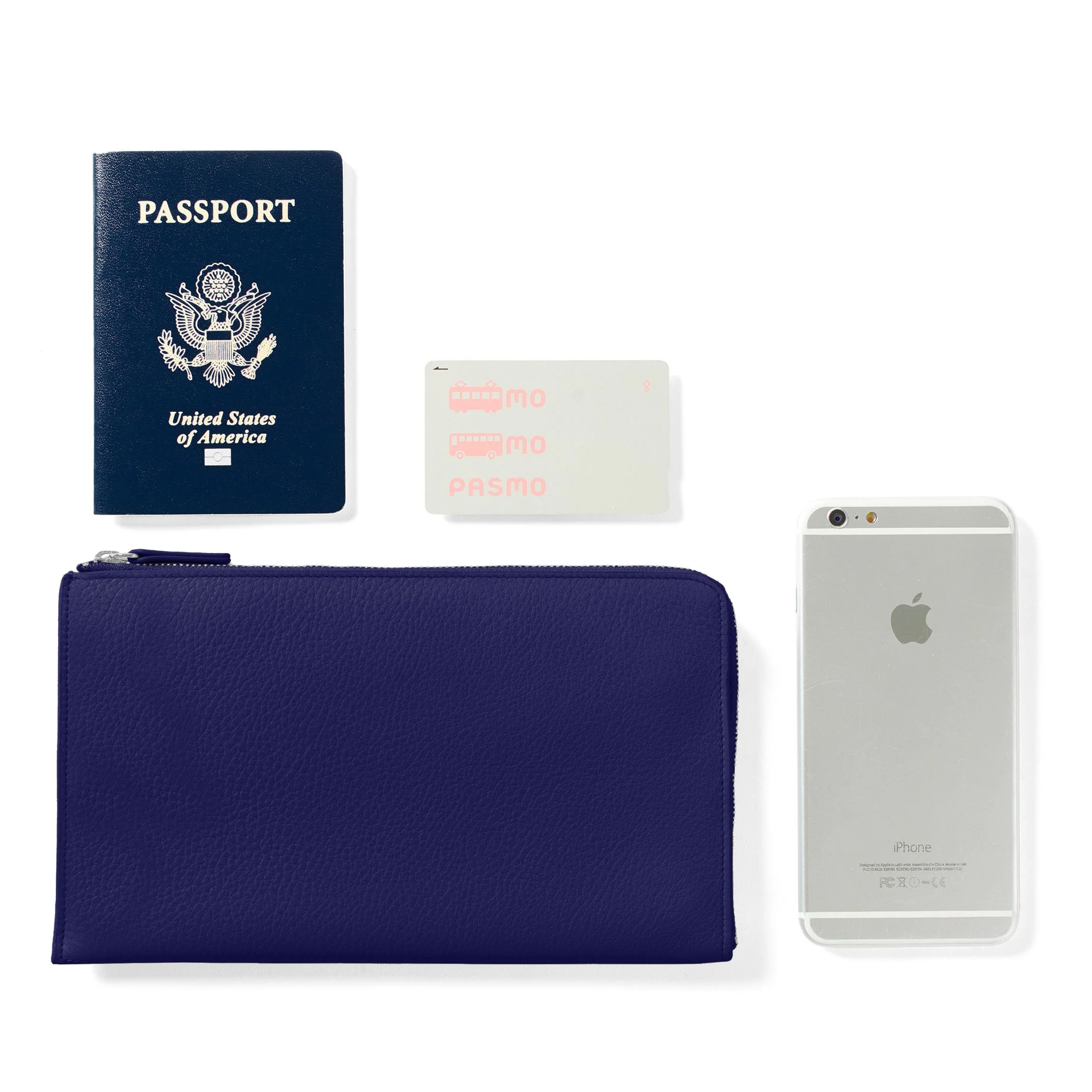 Slim Zip Travel Wallet Regatta Blue - Image 5