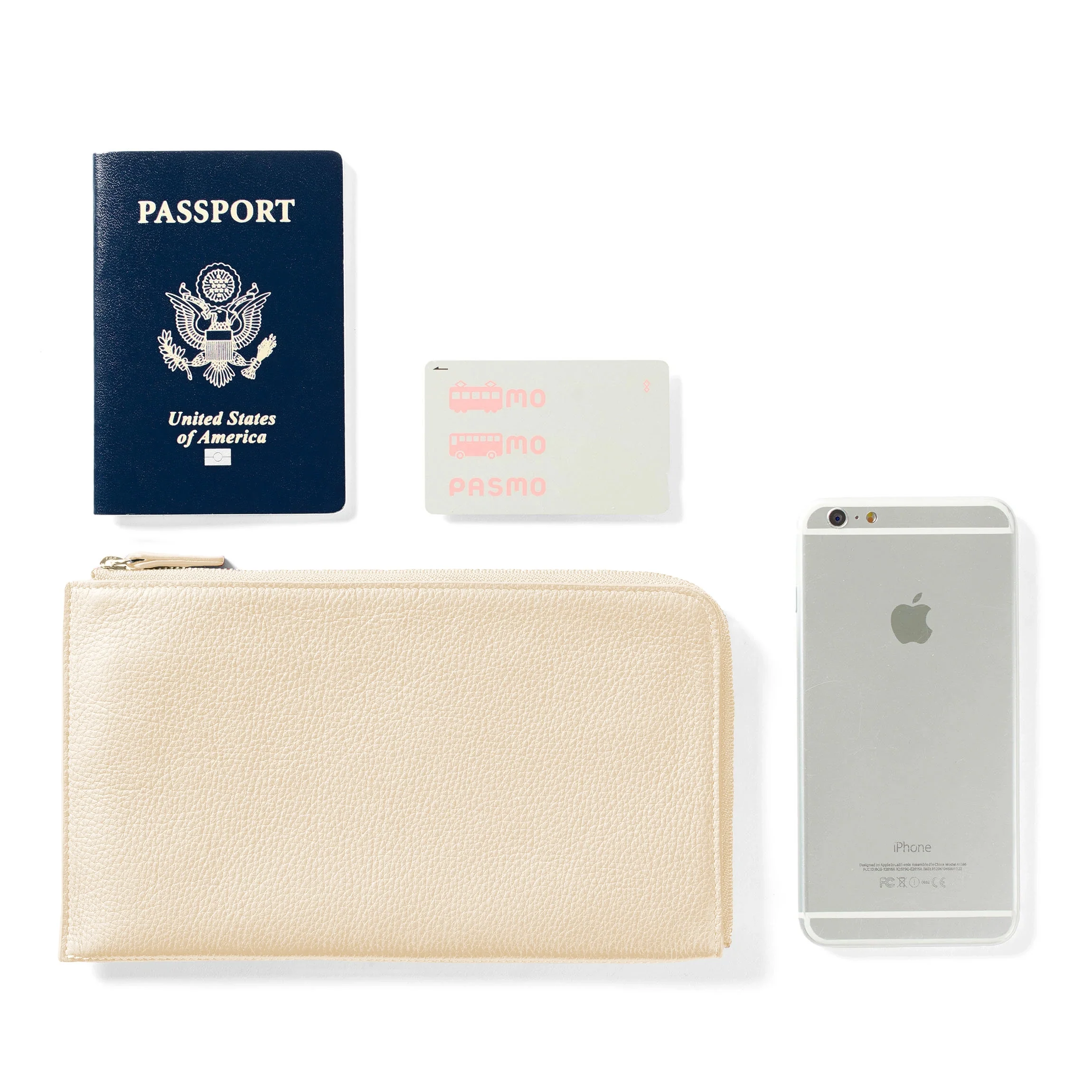 Slim Zip Travel Wallet Sand - Image 5