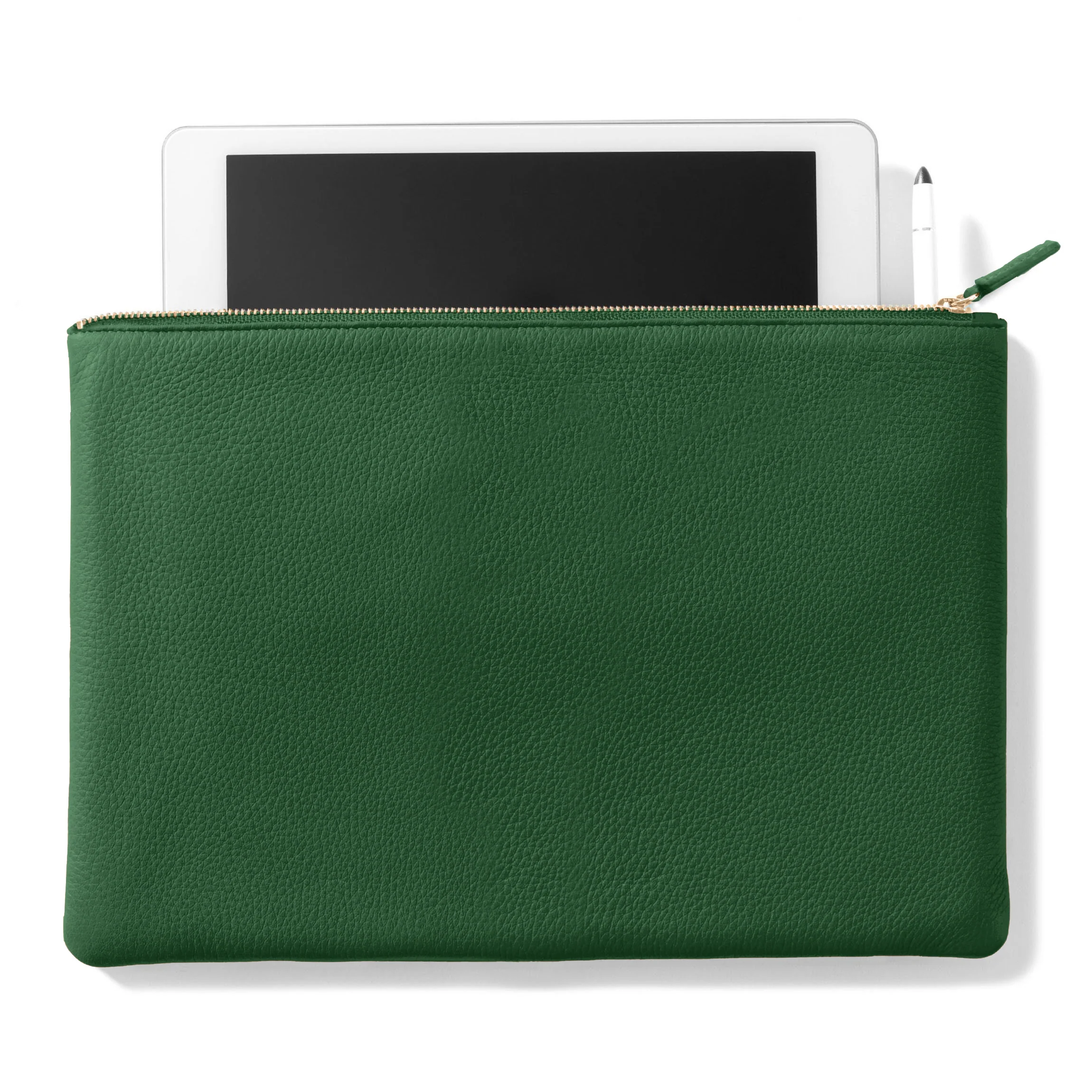 Slim Zippered iPad Case Fairway Green