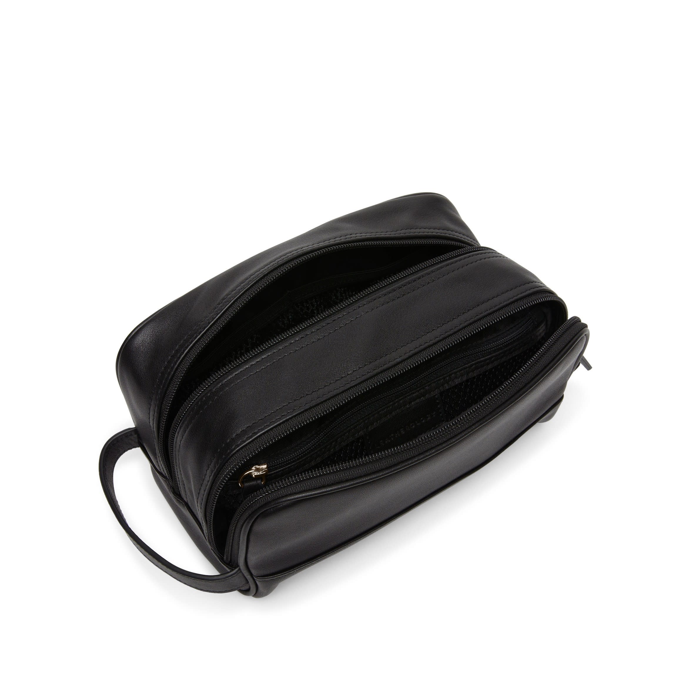 Small Double Zip Toiletry Bag Black Onyx - Image 5