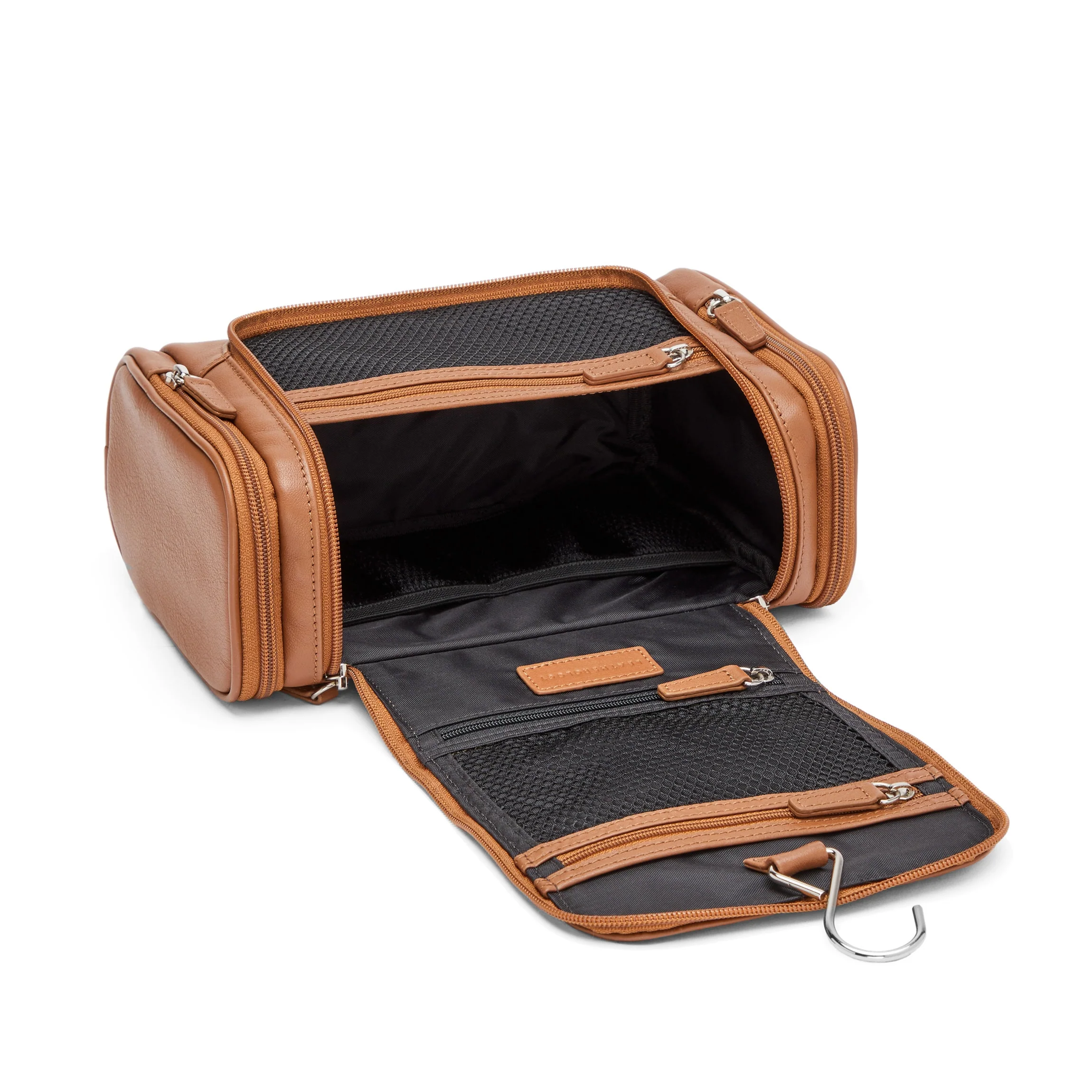 Small Hanging Toiletry Kit Cognac - Image 5