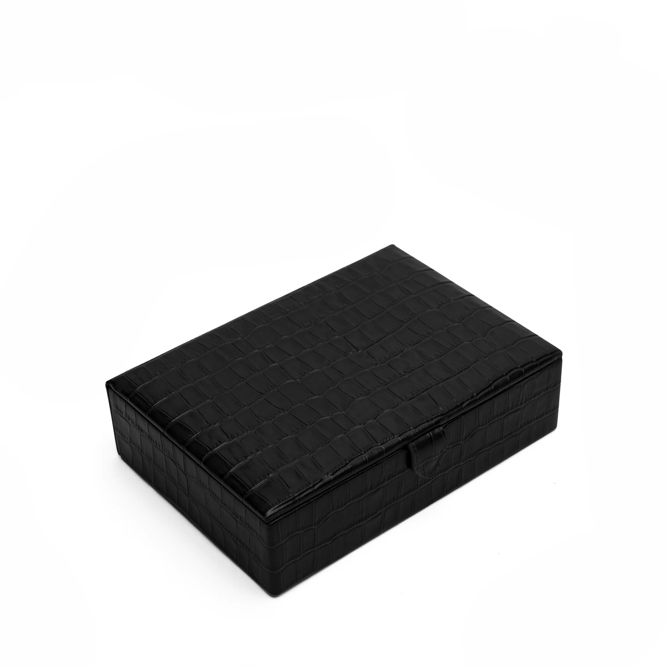 Small Jewelry Box Black Croc - Image 2