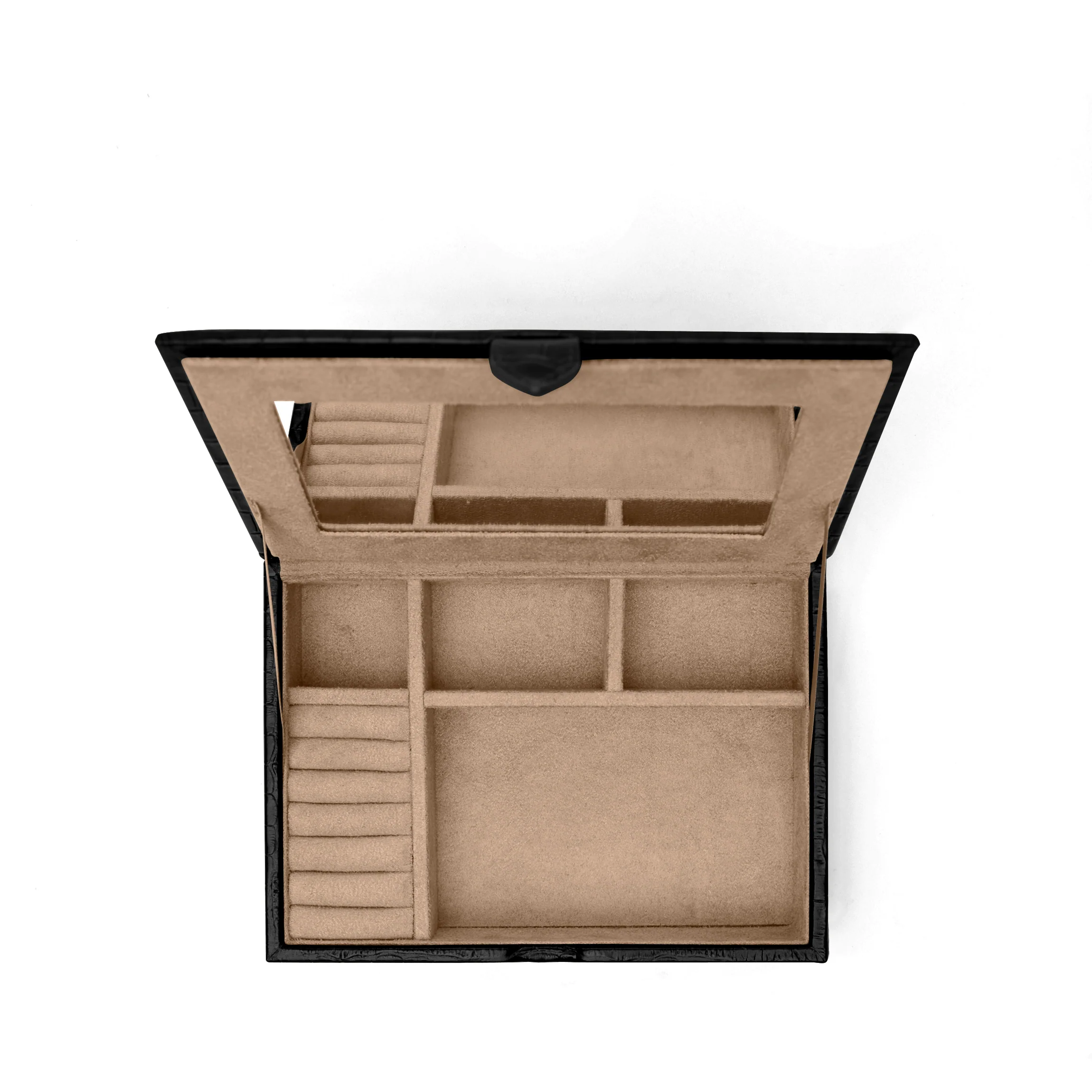 Small Jewelry Box Black Croc - Image 3