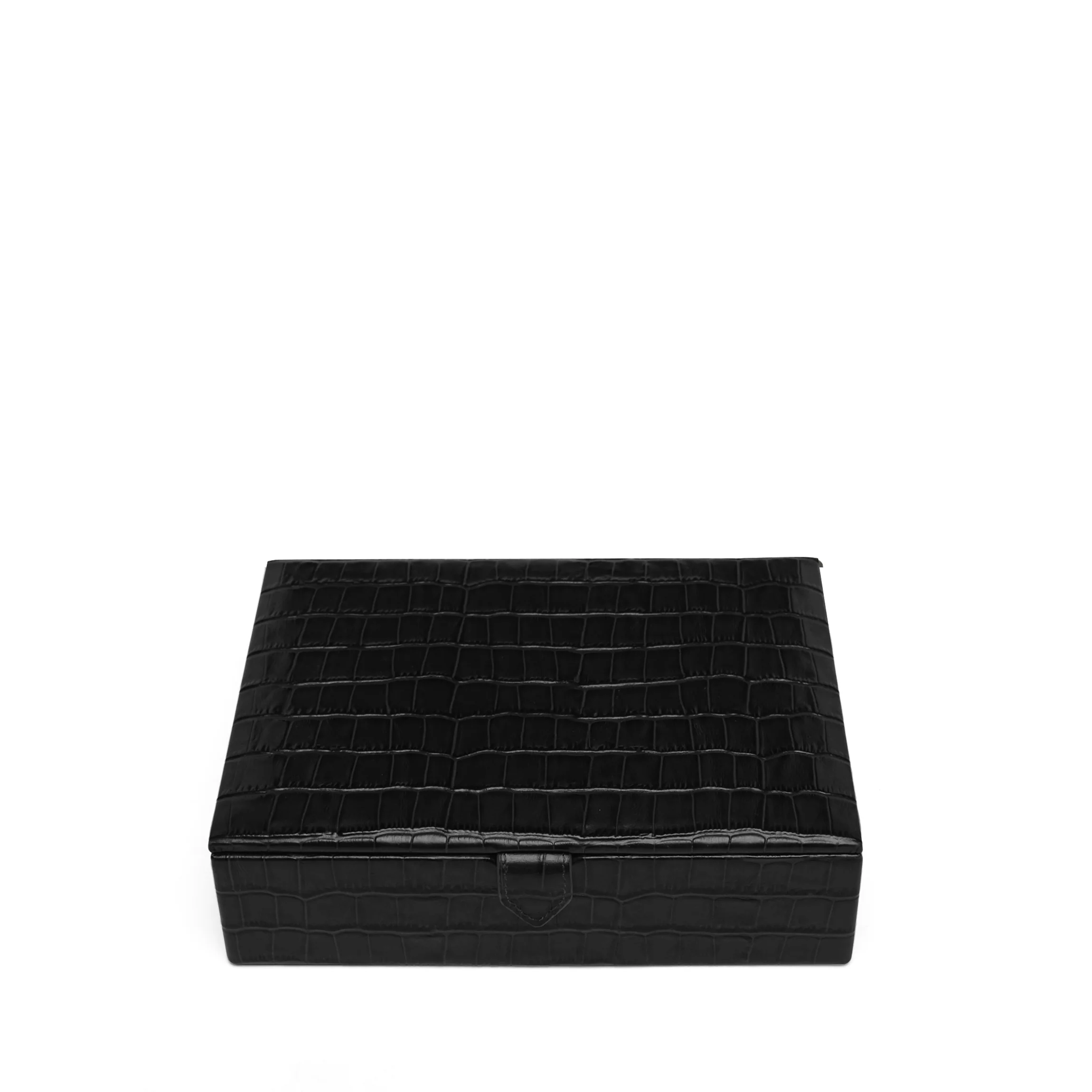 Small Jewelry Box Black Croc - Image 4