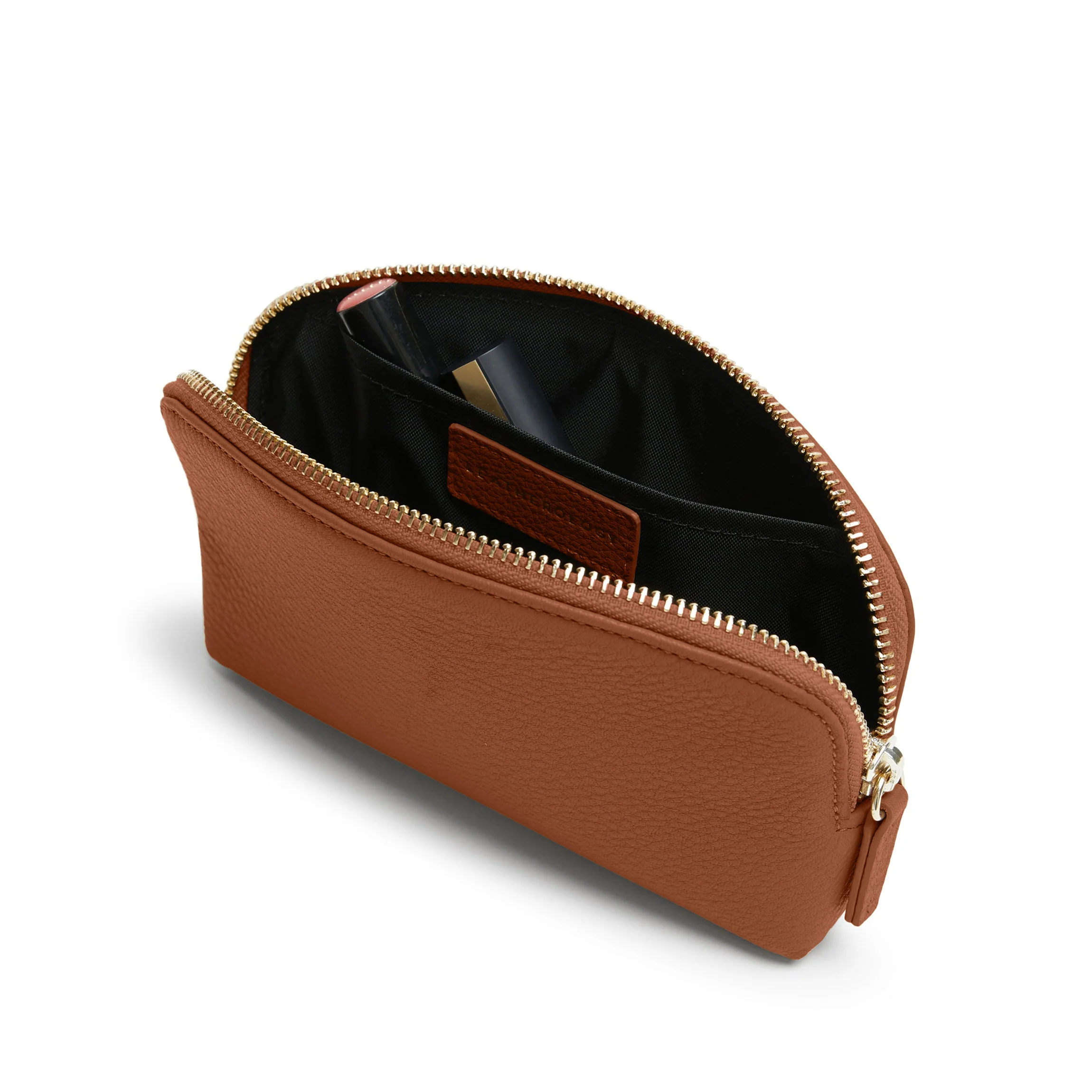 Small Makeup Pouch Saddle Brown - Image 4