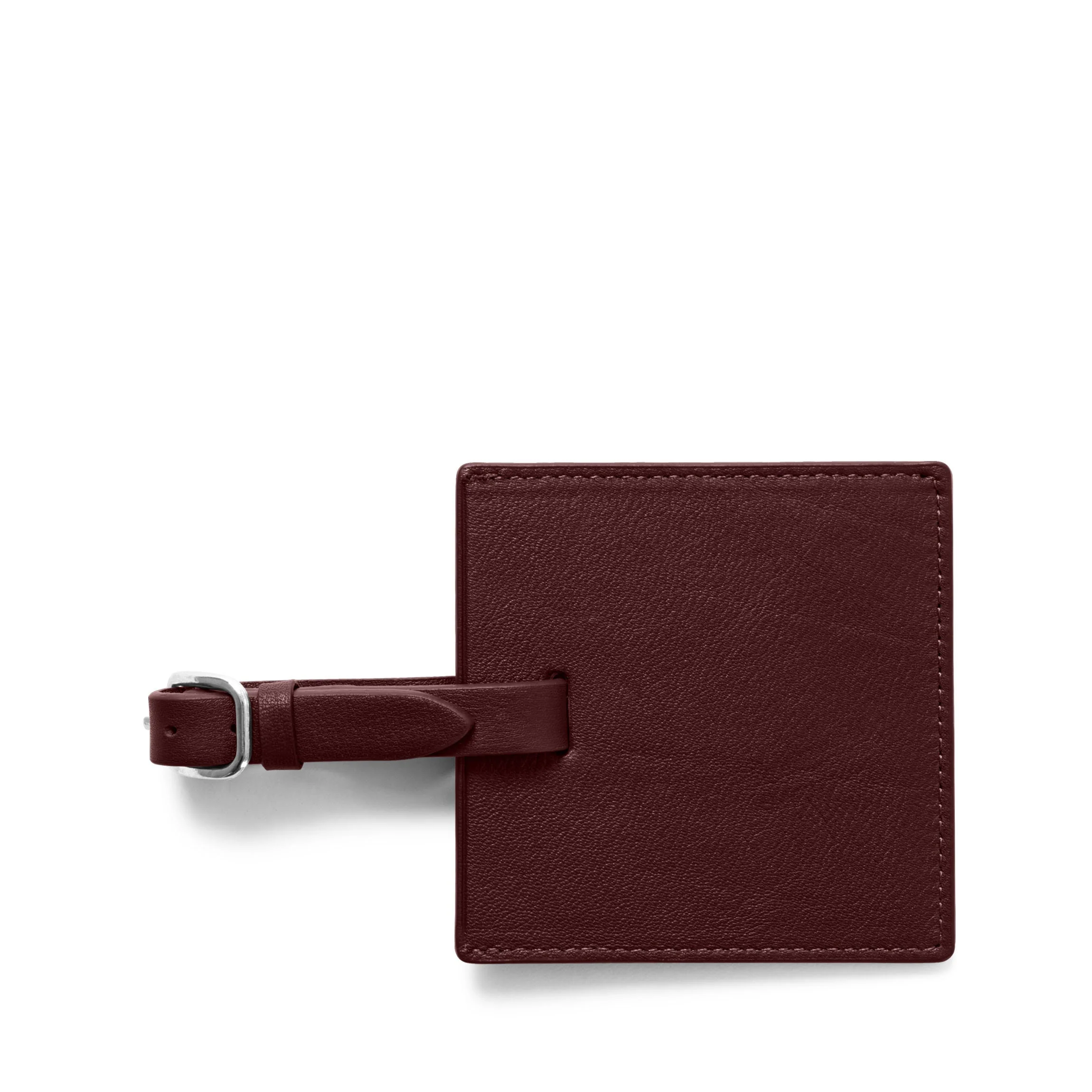 Small Square Luggage Tag Bordeaux - Image 4
