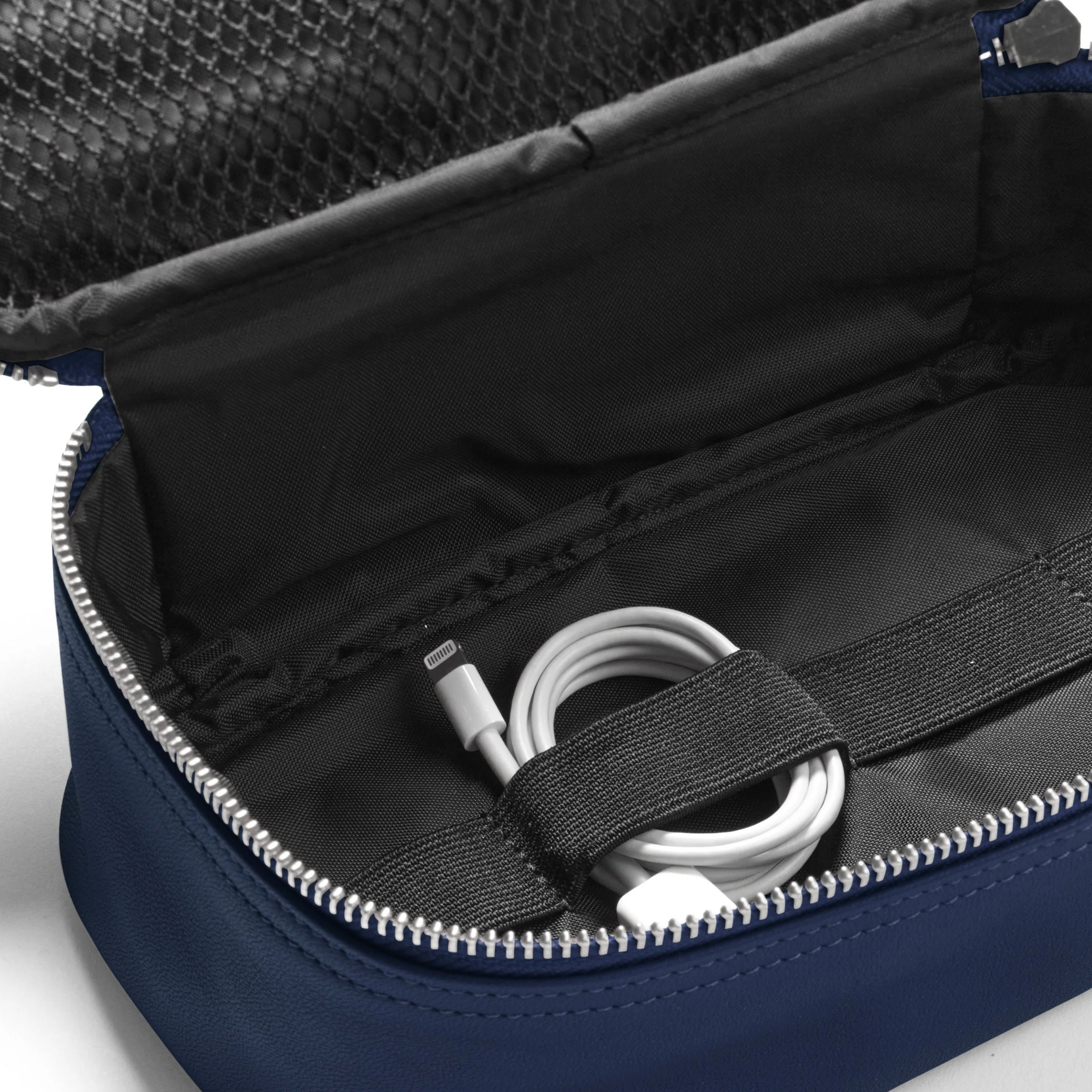Small Tech Bag Organizer Navy Blue - Image 3