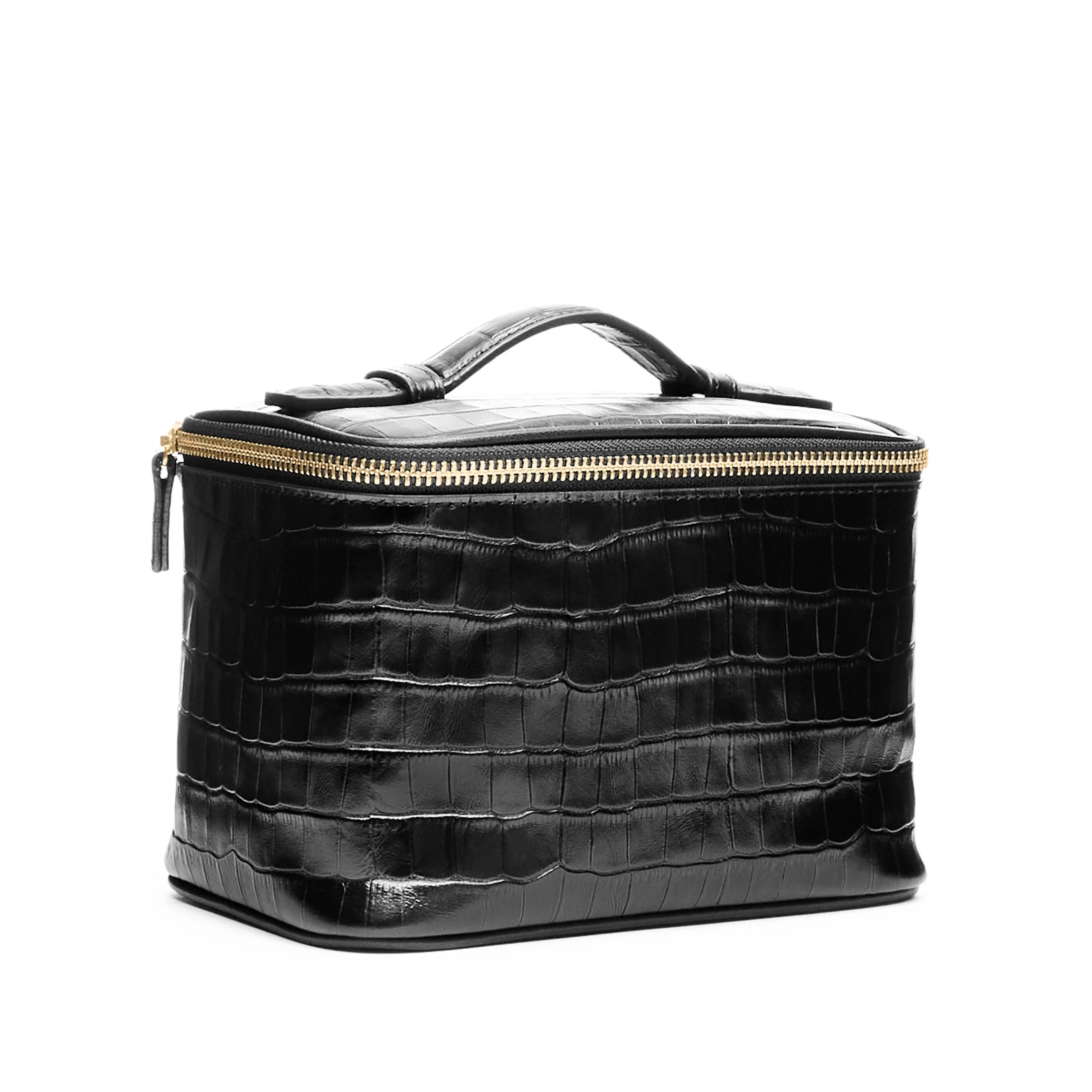 Small Train Case Black Croc - Image 2