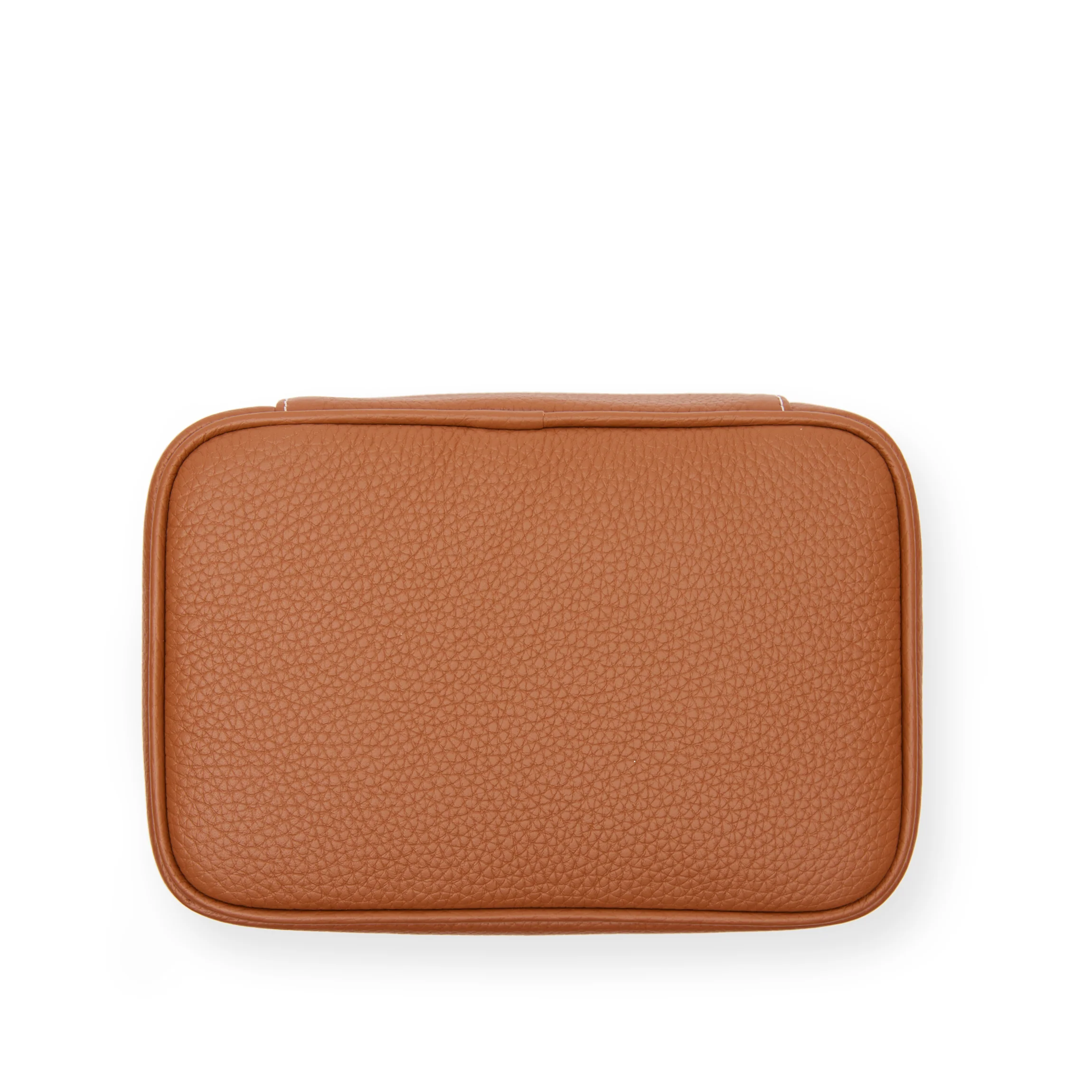 Small Train Case Natural Canvas/Saddle Brown - Image 6