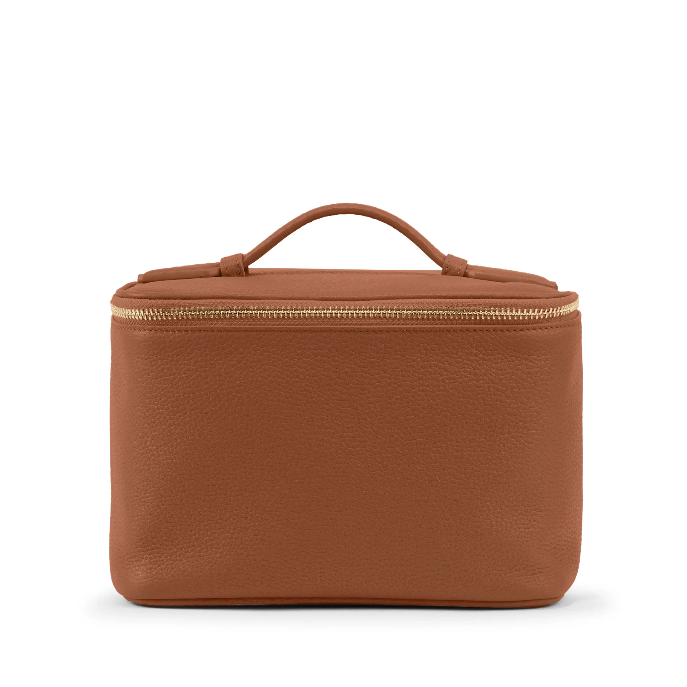 Small Train Case Saddle Brown