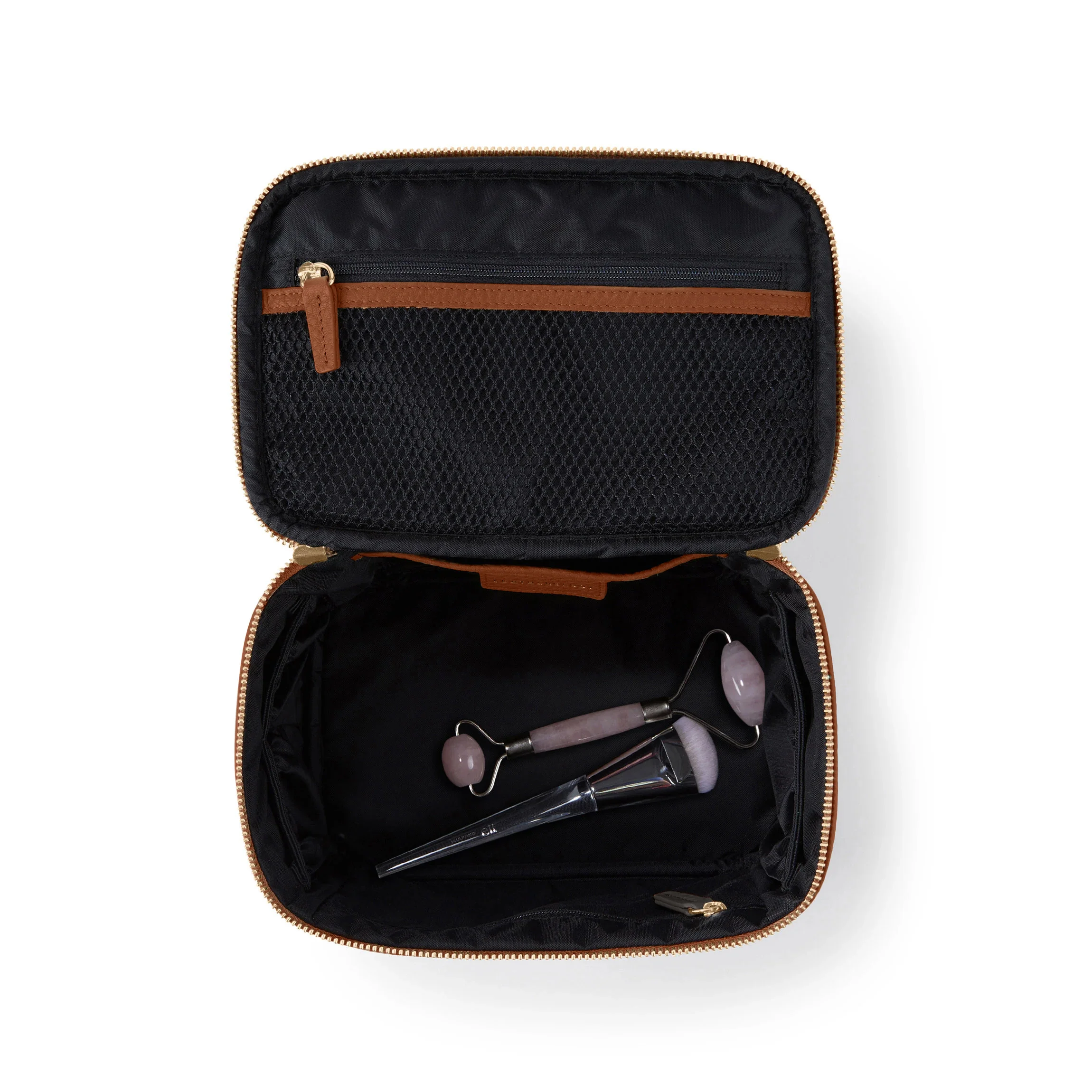 Small Train Case Saddle Brown - Image 3
