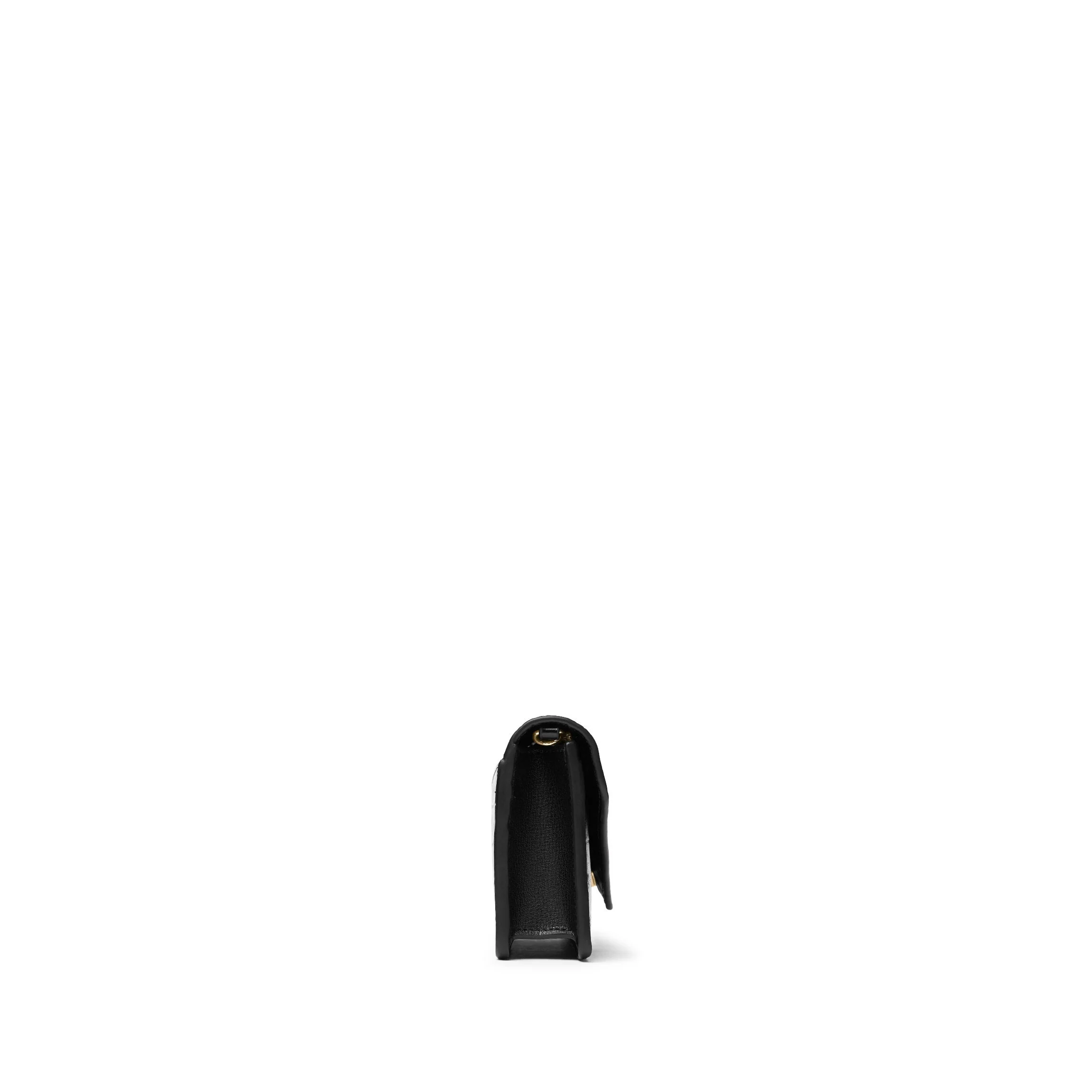 Small Willow Wallet on a Chain Black Croc - Image 8