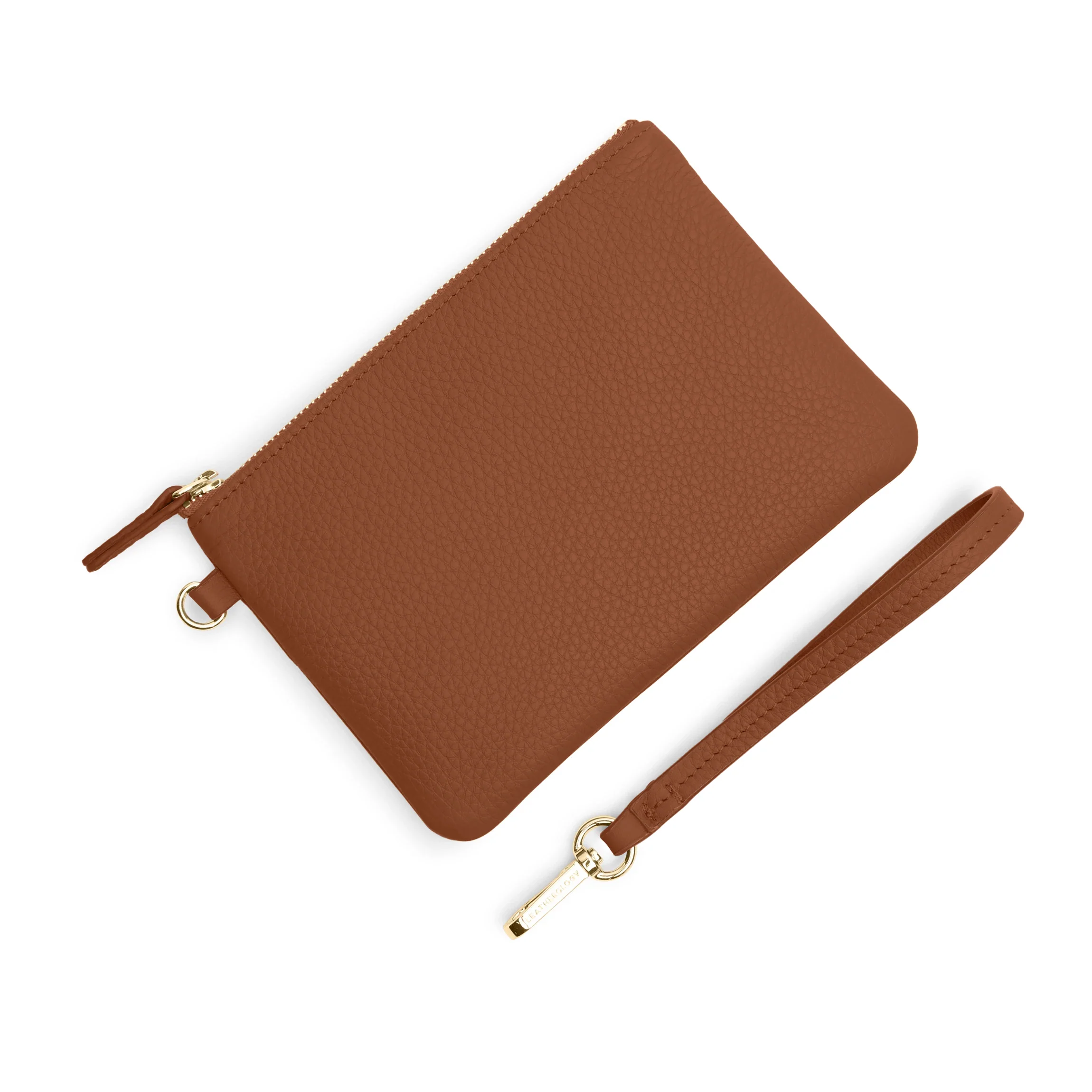 Small Wristlet Pouch Saddle Brown - Image 4