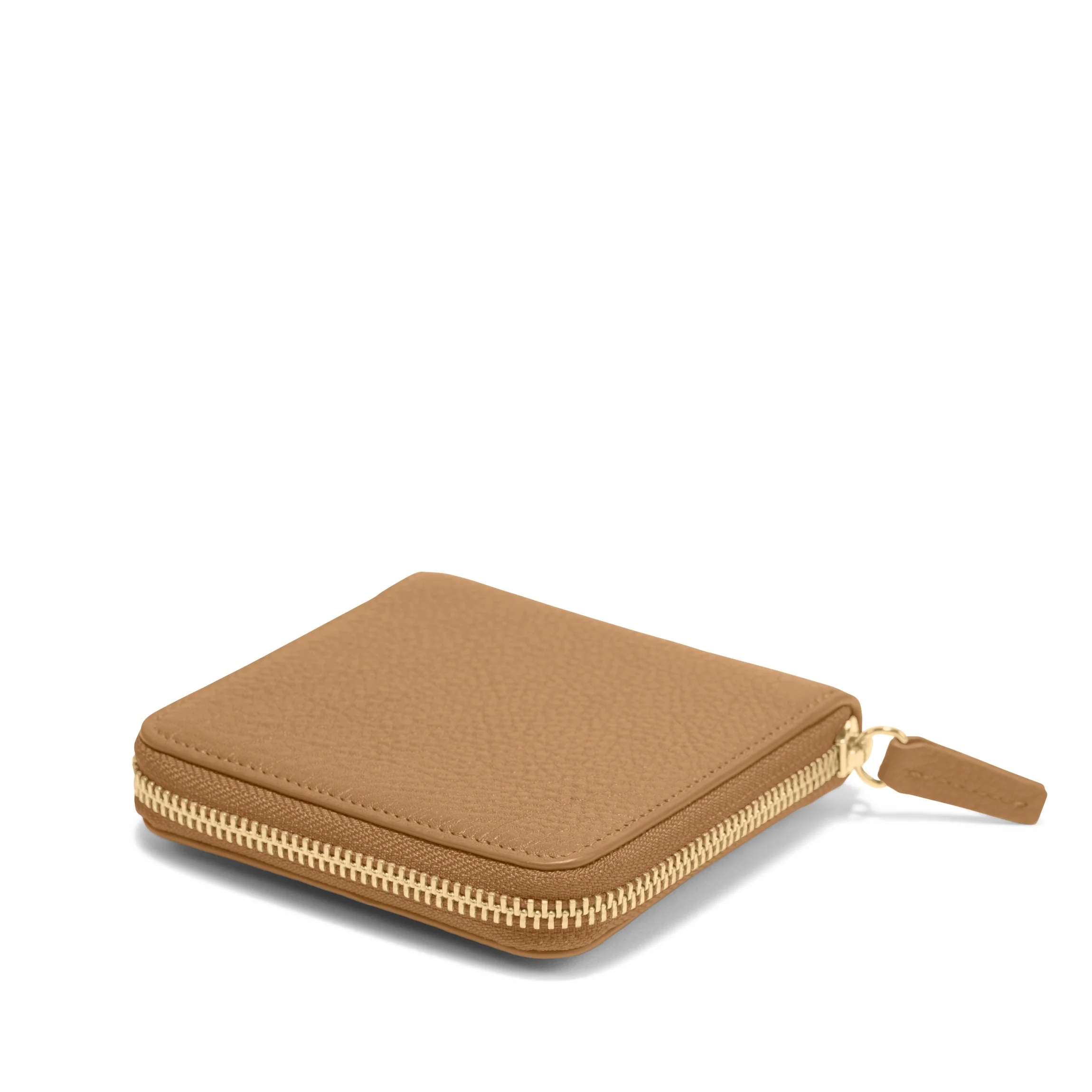 Small Zippered Wallet Camel - Image 3