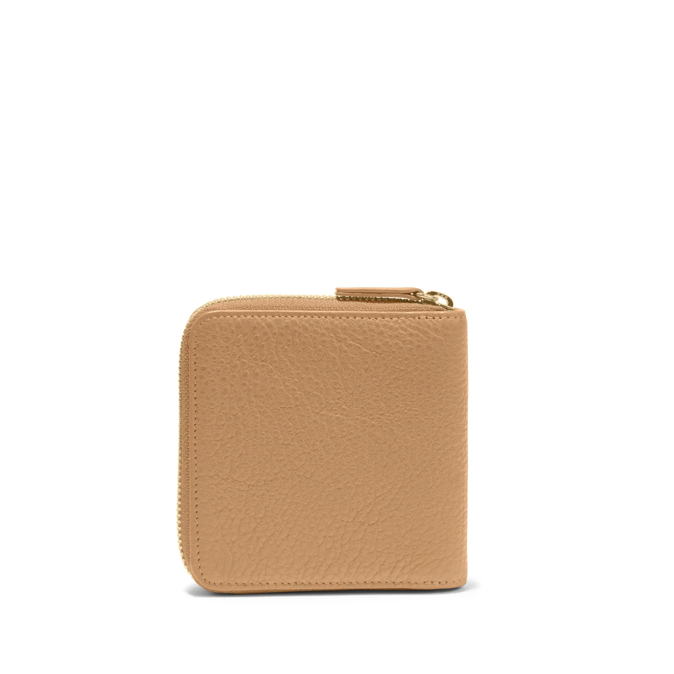 Small Zippered Wallet Camel - Image 7