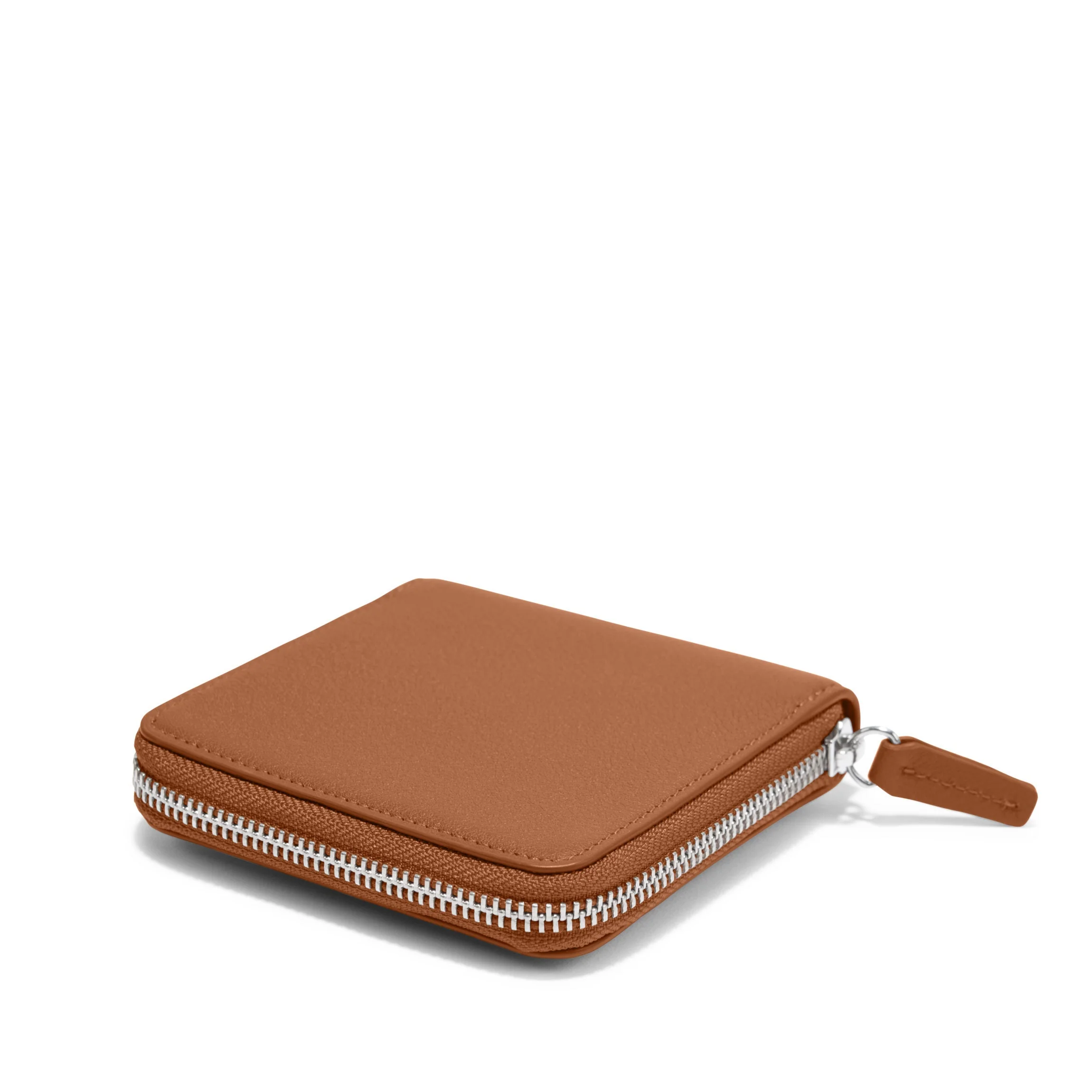 Small Zippered Wallet Cognac - Image 3