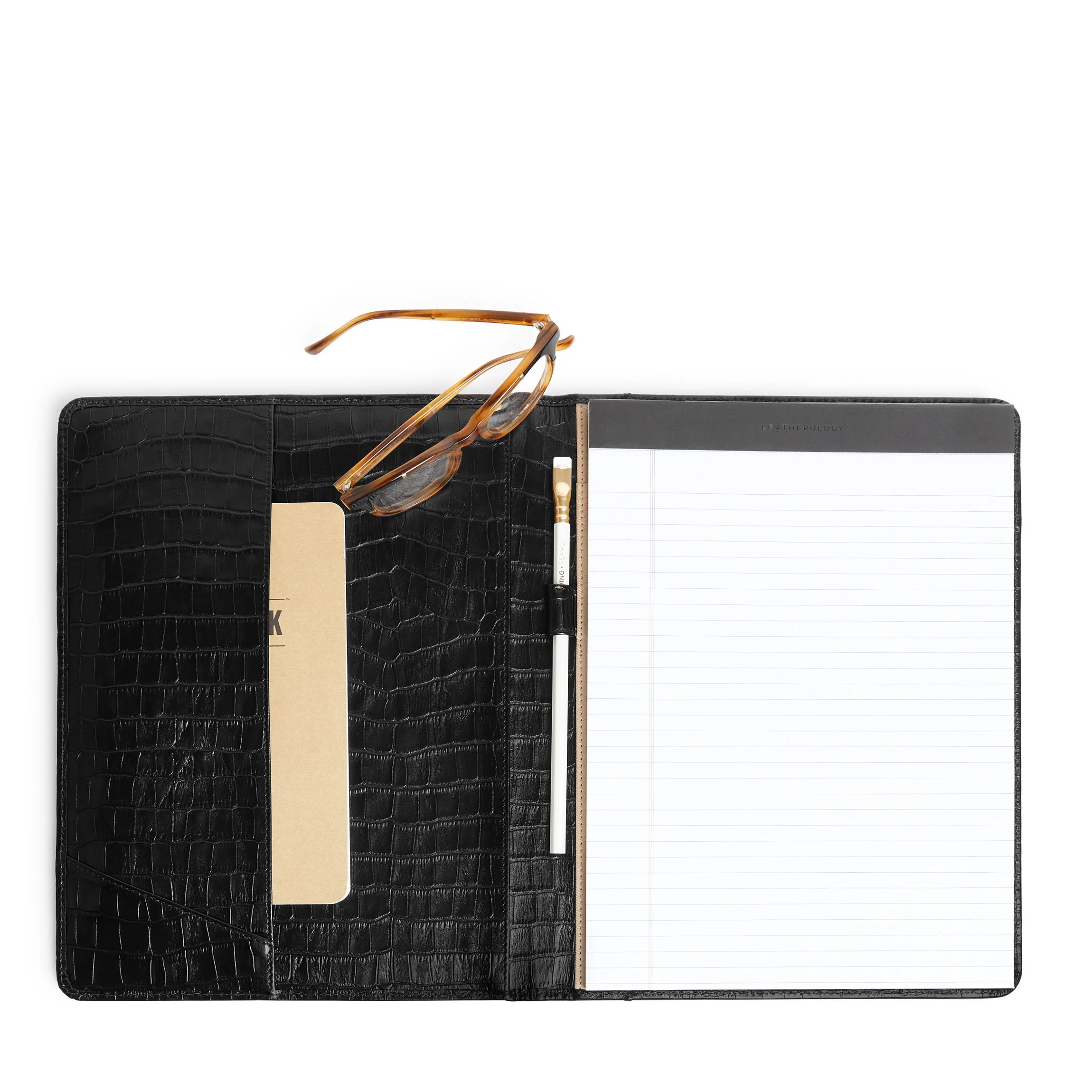 Standard Padfolio Black Croc - Image 3