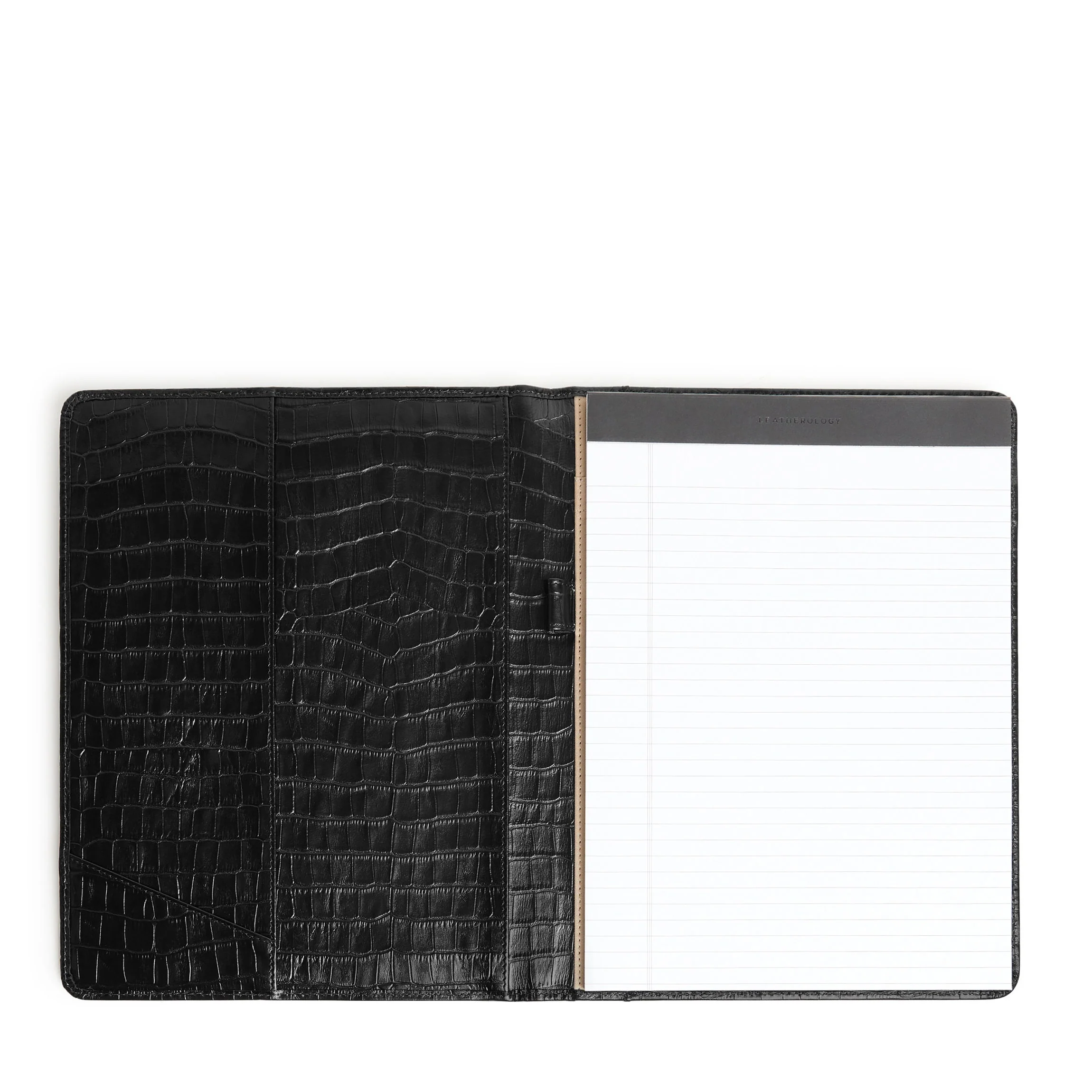 Standard Padfolio Black Croc - Image 4