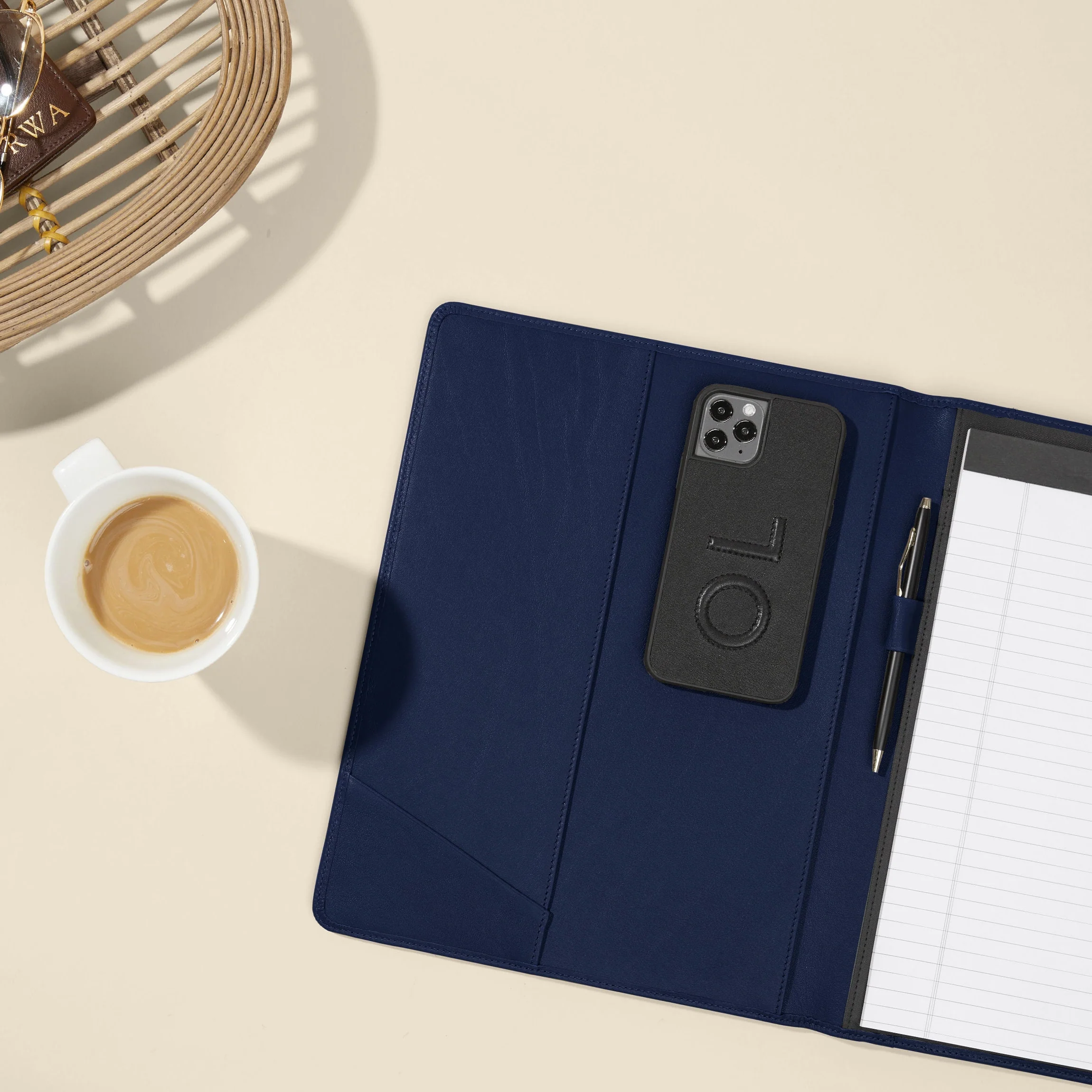 Standard Padfolio Navy Blue - Image 2