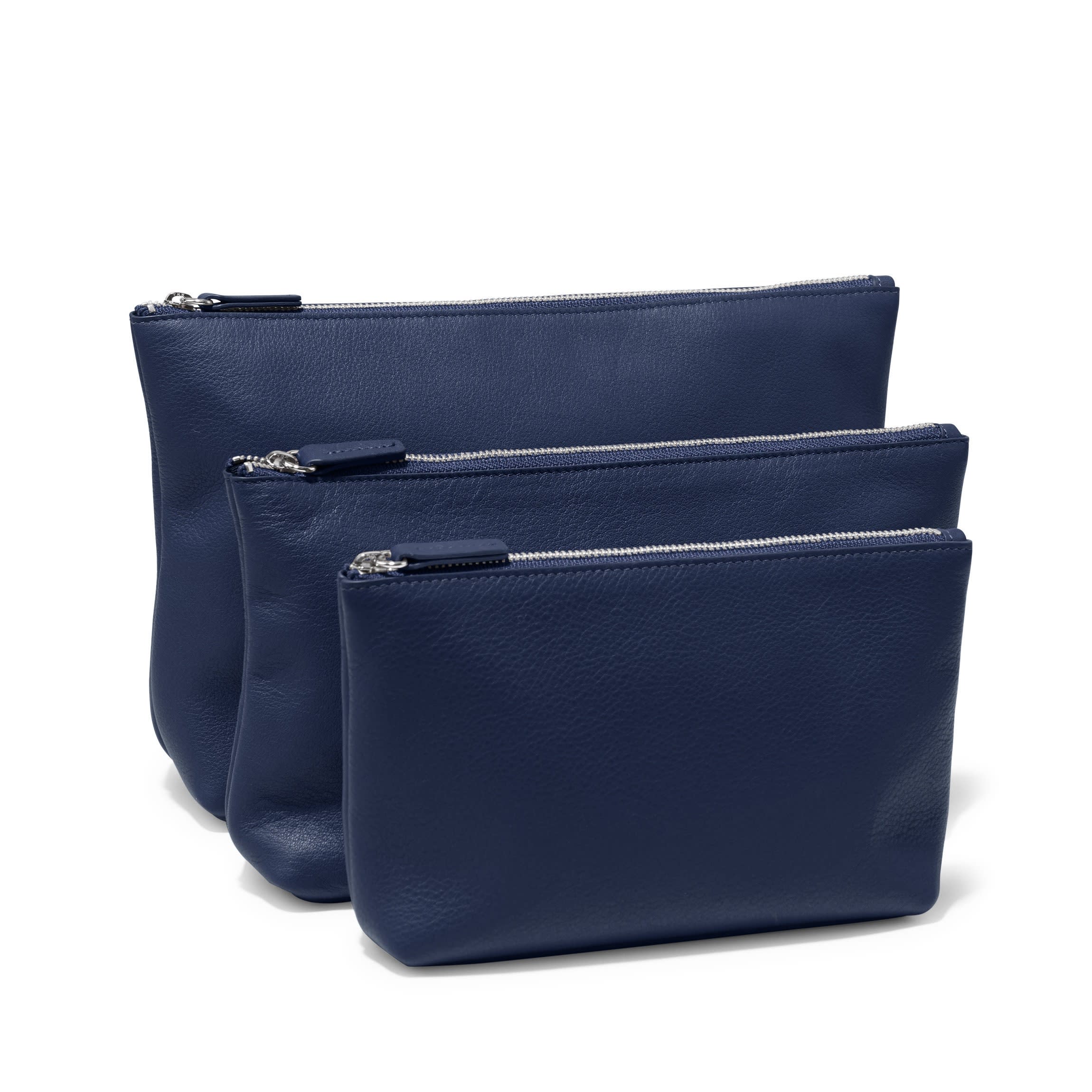 Standing Pouch Trio Navy Blue