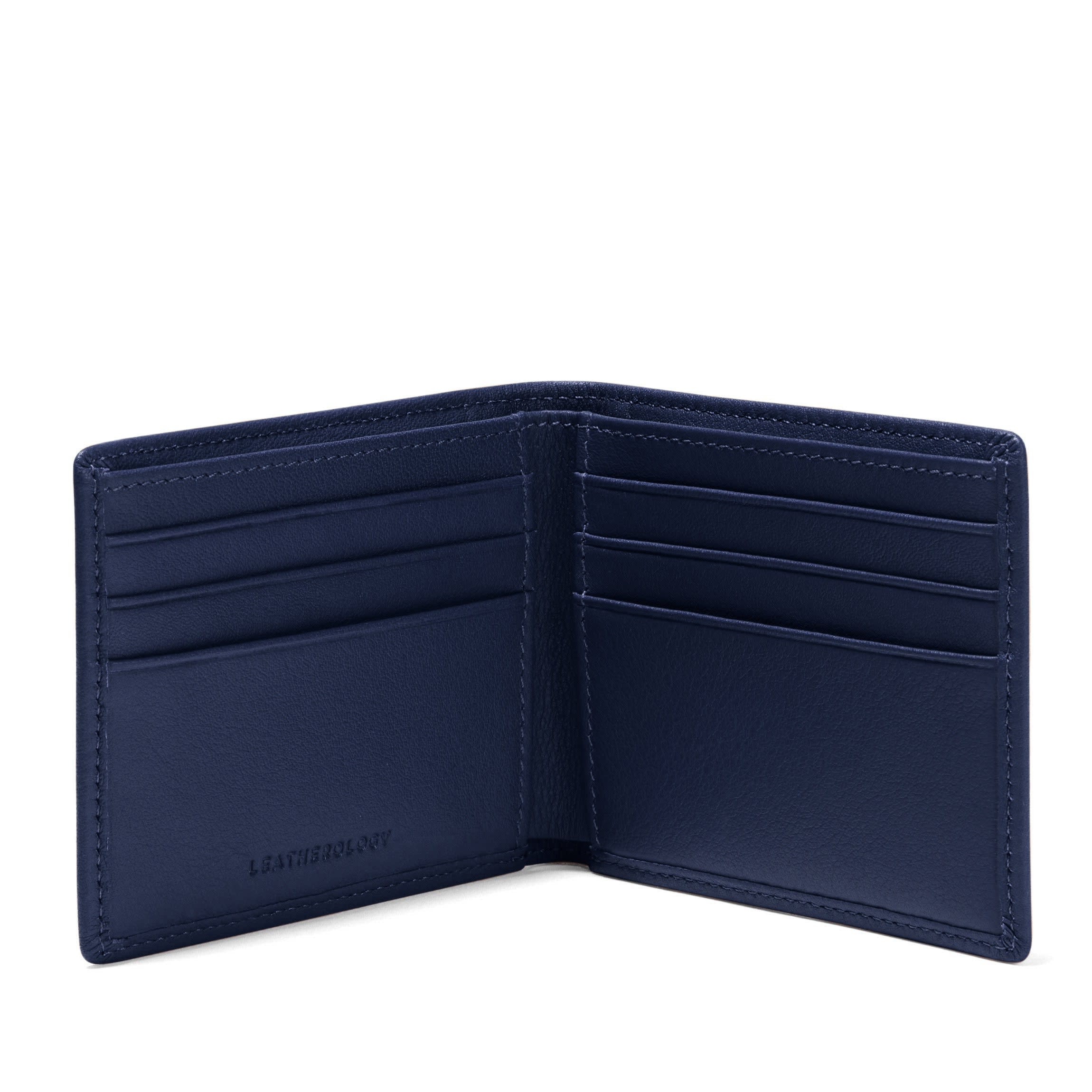 Thin Bifold Wallet Navy Blue - Image 5