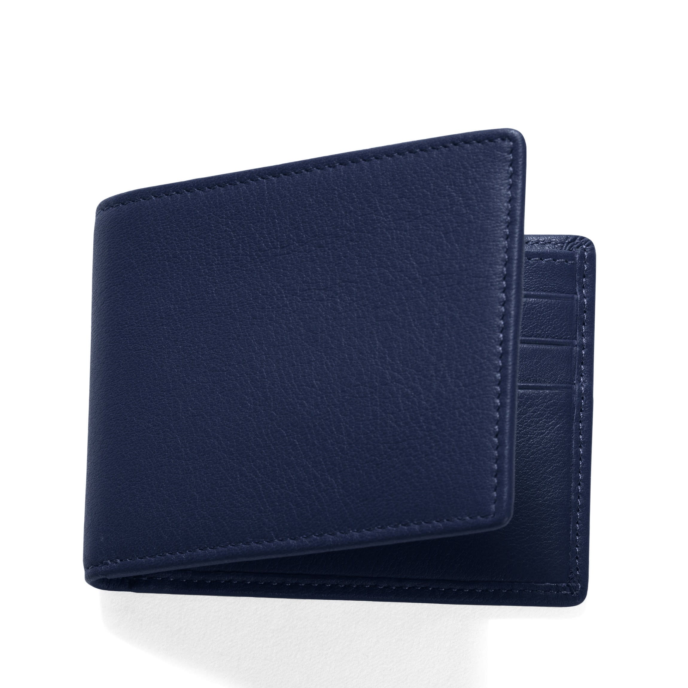 Thin Bifold Wallet Navy Blue - Image 6