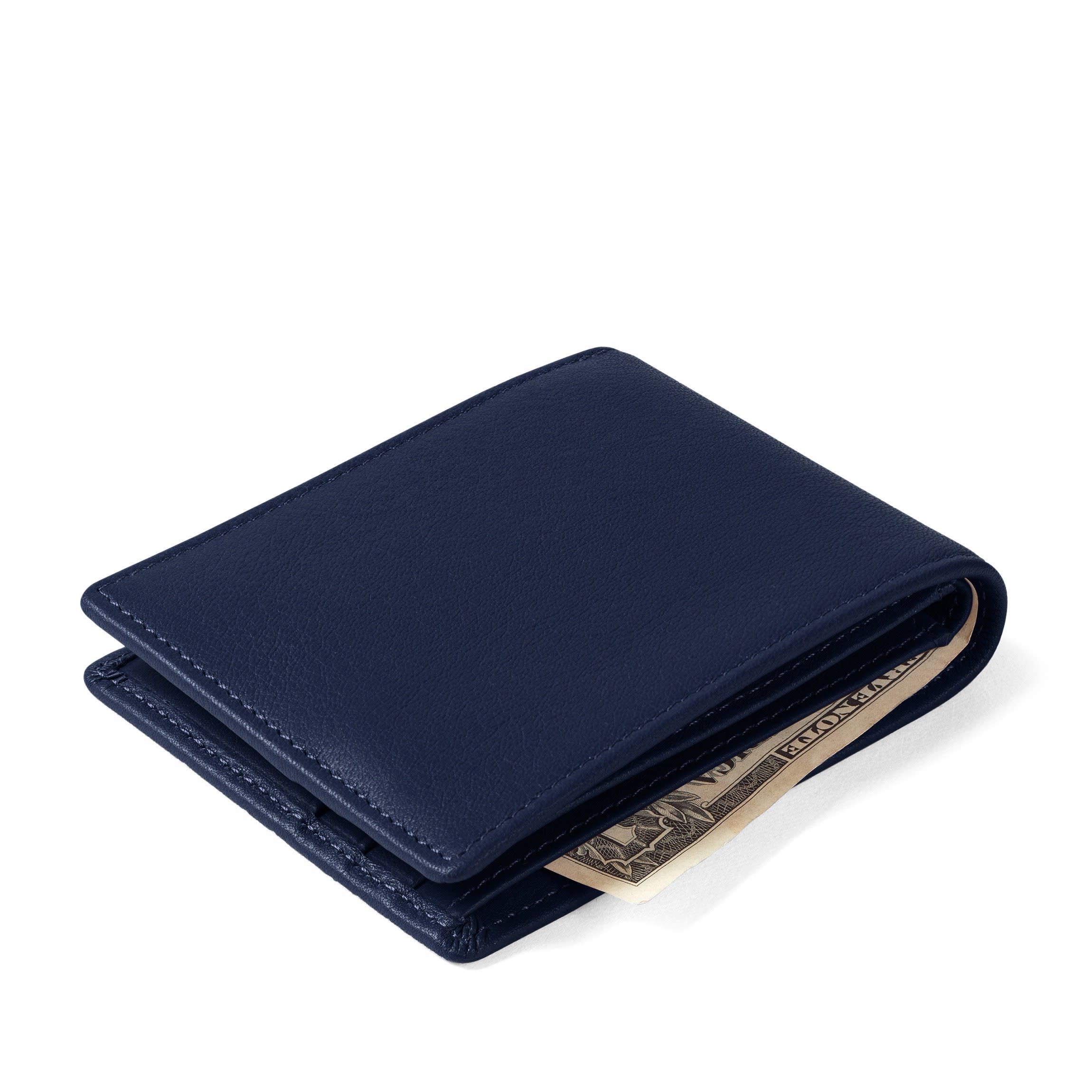 Thin Bifold Wallet Navy Blue - Image 7