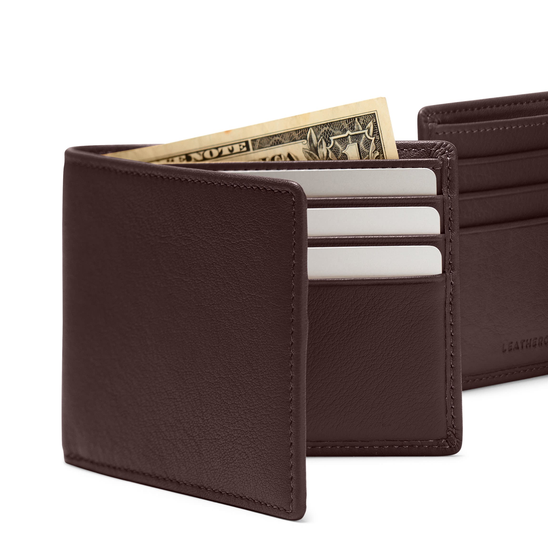 Thin Bifold Wallet RFID Brown - Image 7