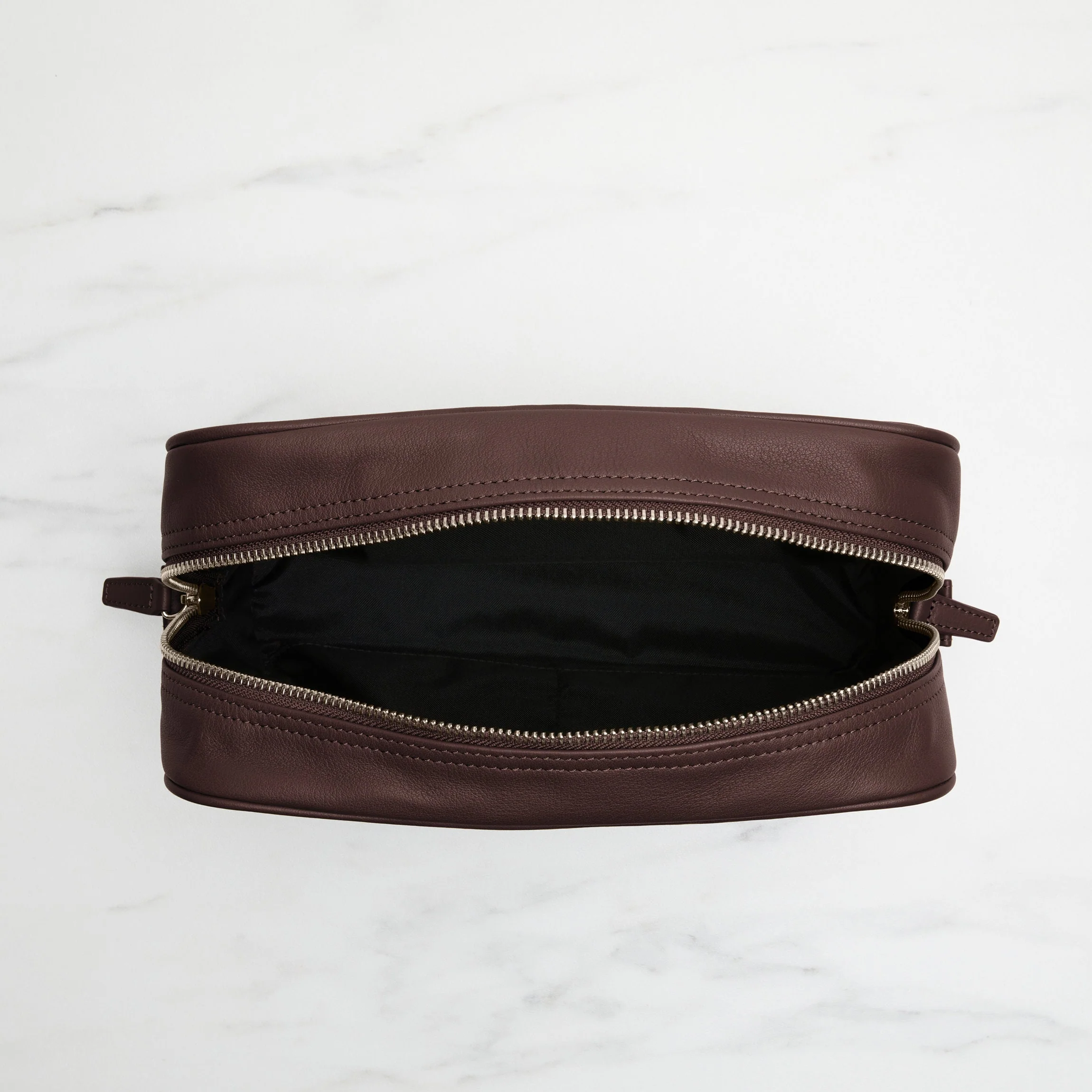Top Zip Toiletry Bag Brown - Image 6