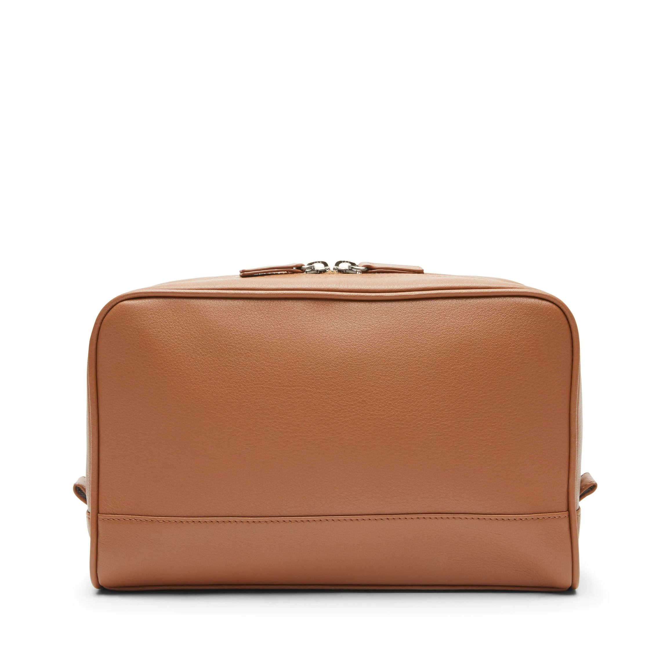 Top Zip Toiletry Bag Cognac