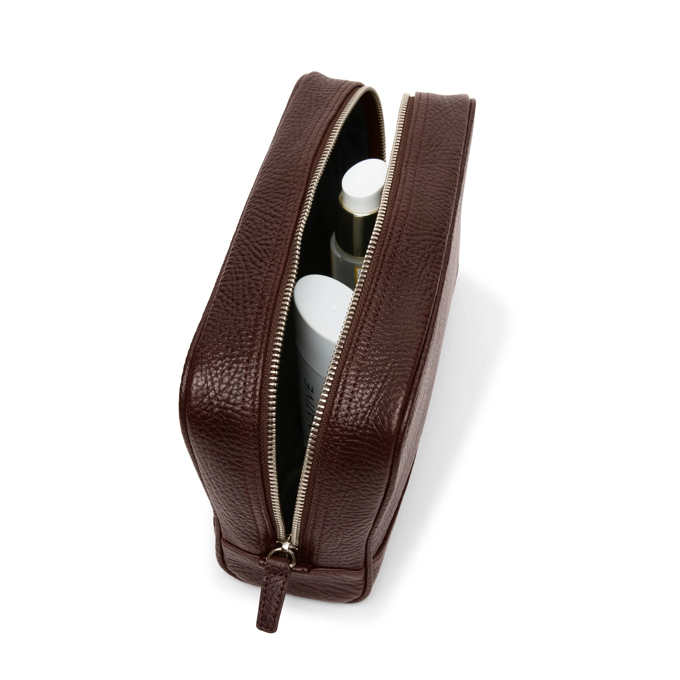 Top Zip Toiletry Bag Espresso - Image 5