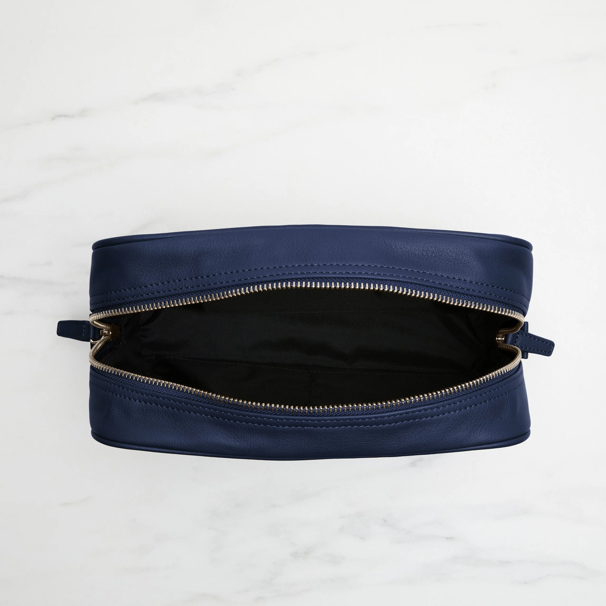 Top Zip Toiletry Bag Navy Blue - Image 6