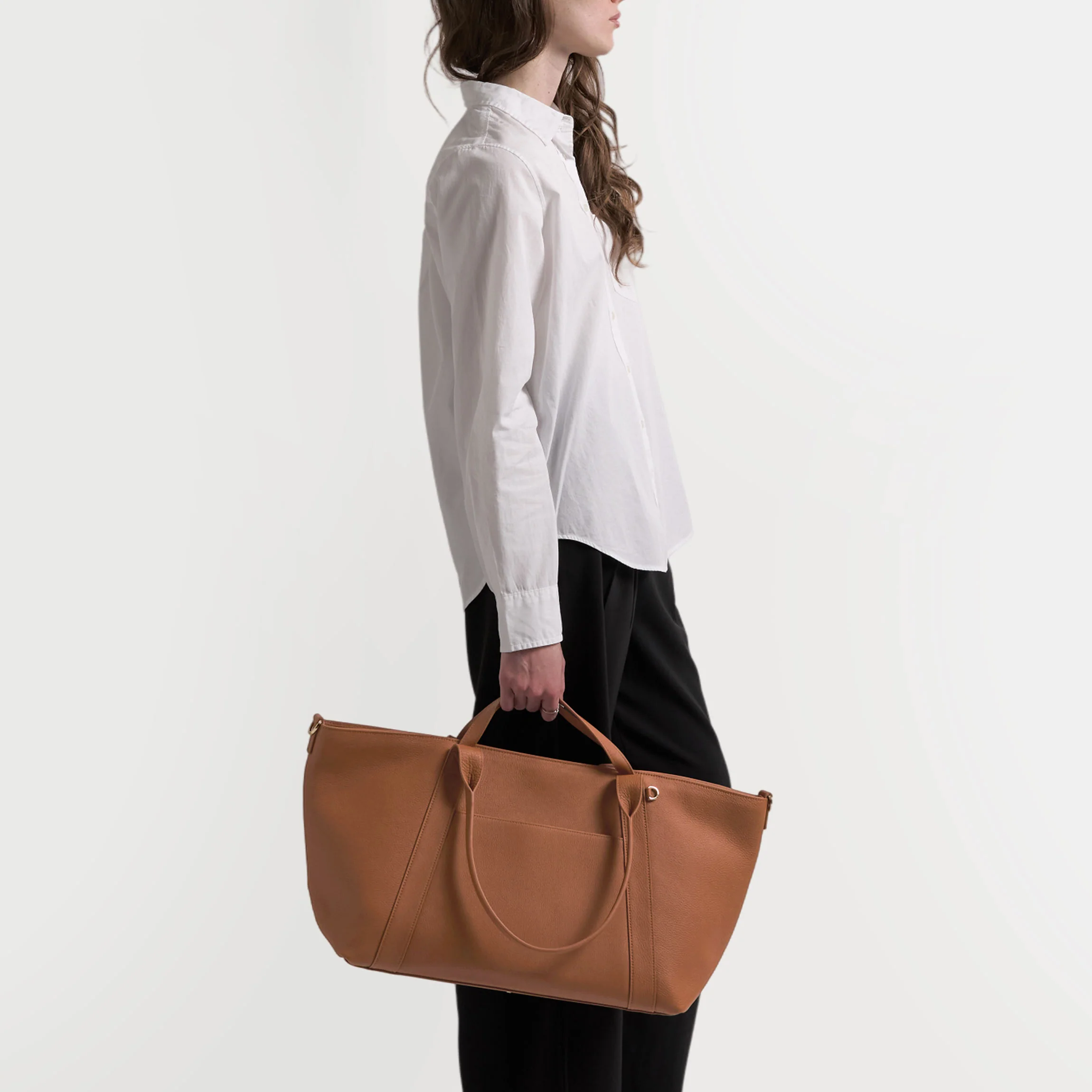 Transit Small Travel Tote Saddle Brown - Image 3