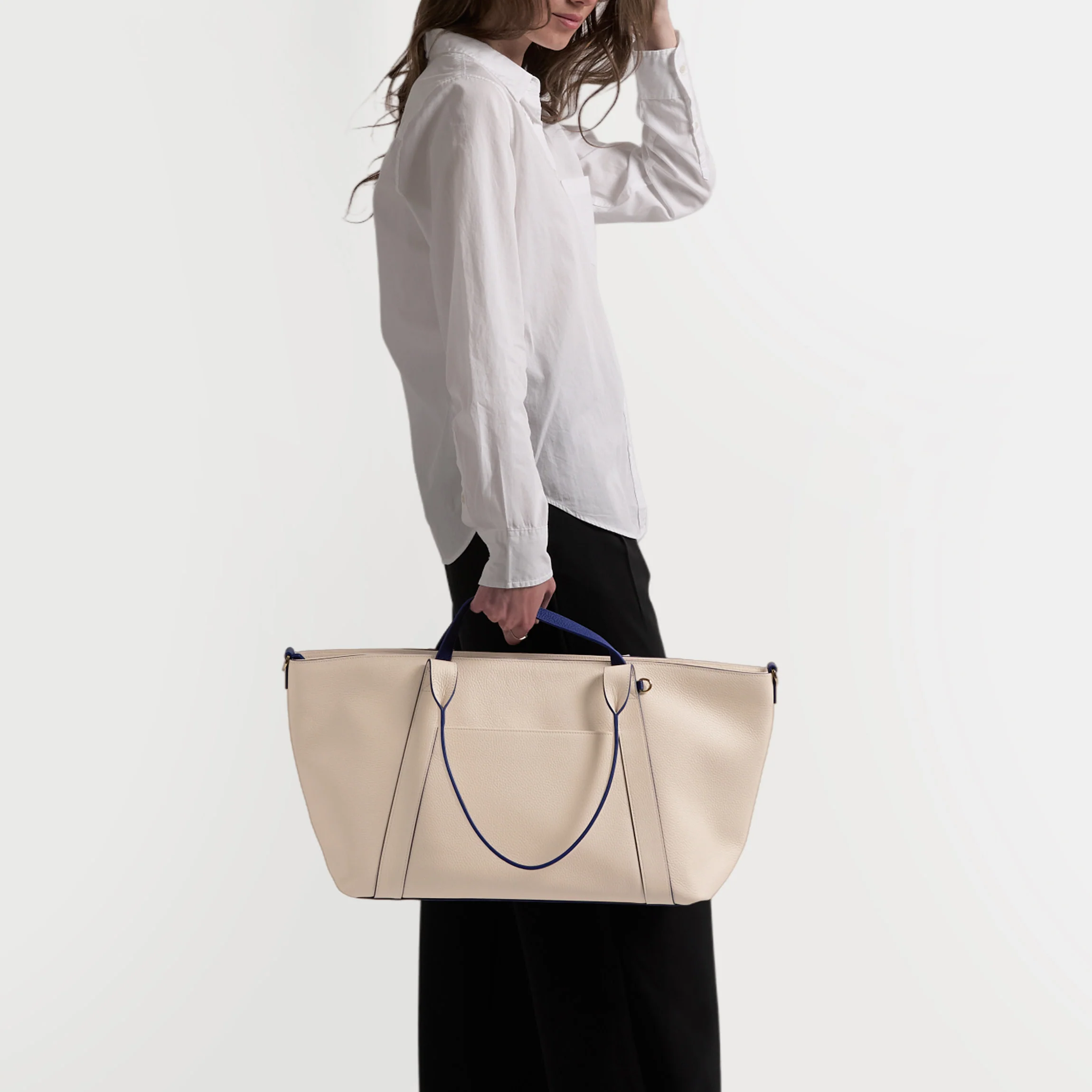 Transit Small Travel Tote Sand/Regatta Blue - Image 3