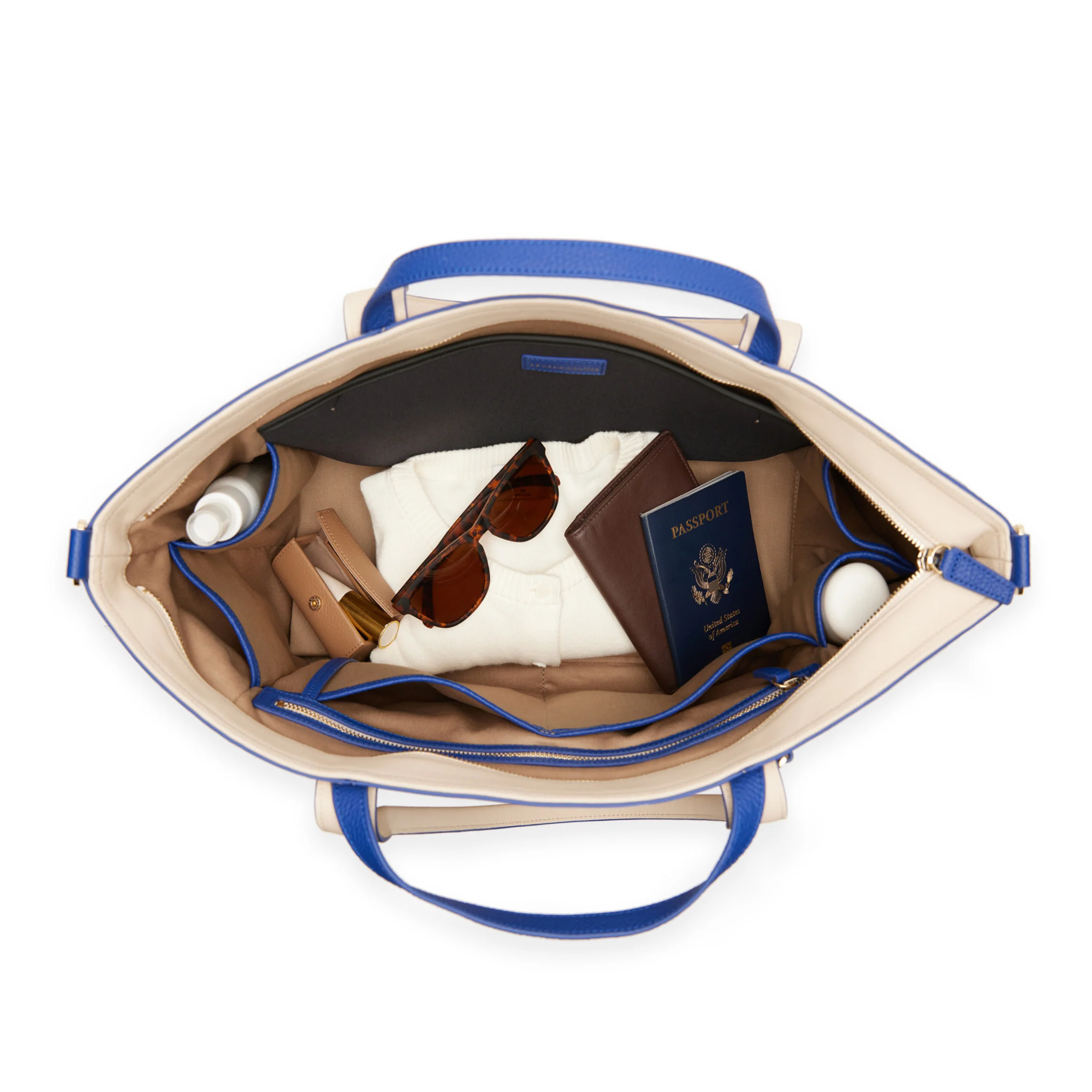 Transit Small Travel Tote Sand/Regatta Blue - Image 4