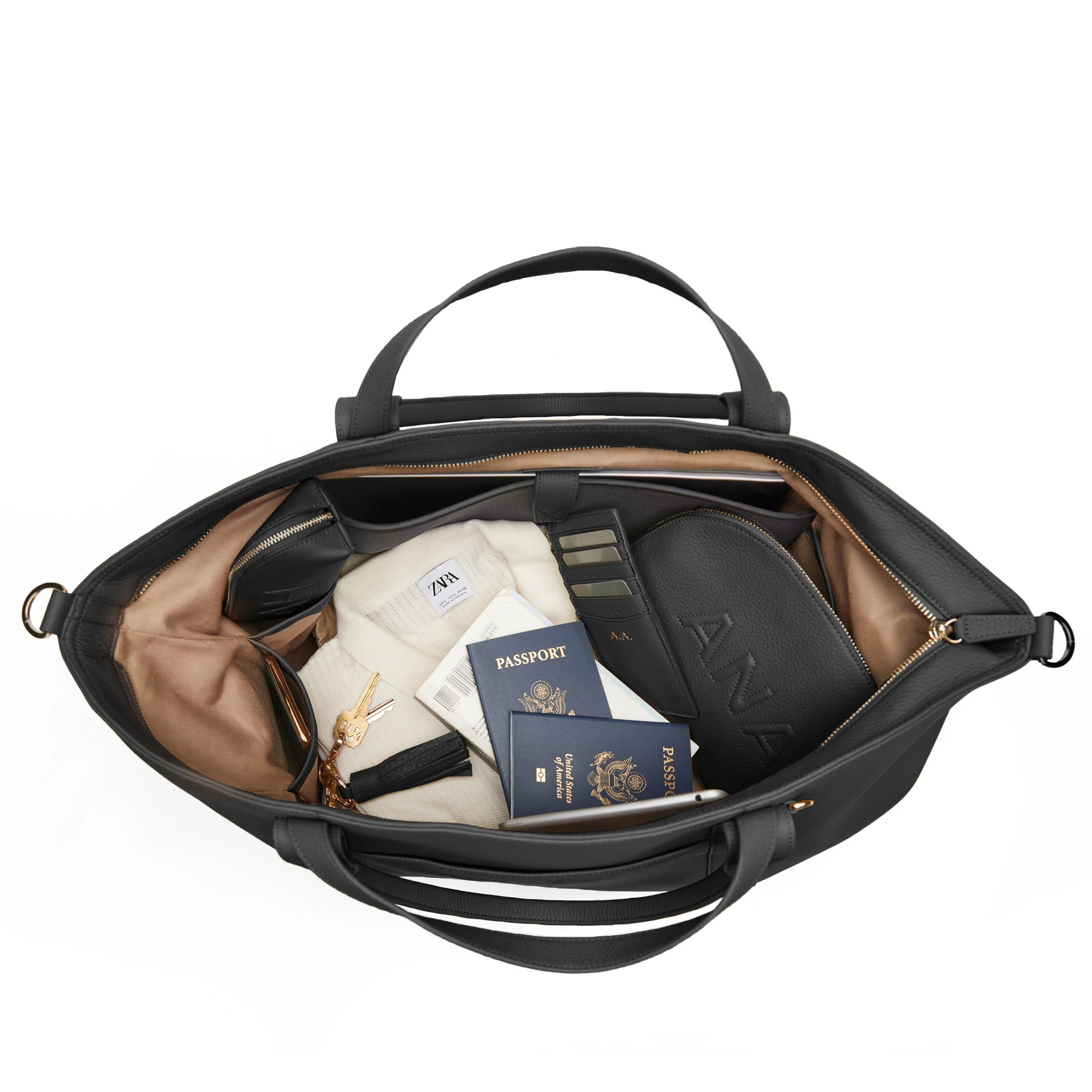 Transit Travel Tote Black Pebble - Image 4