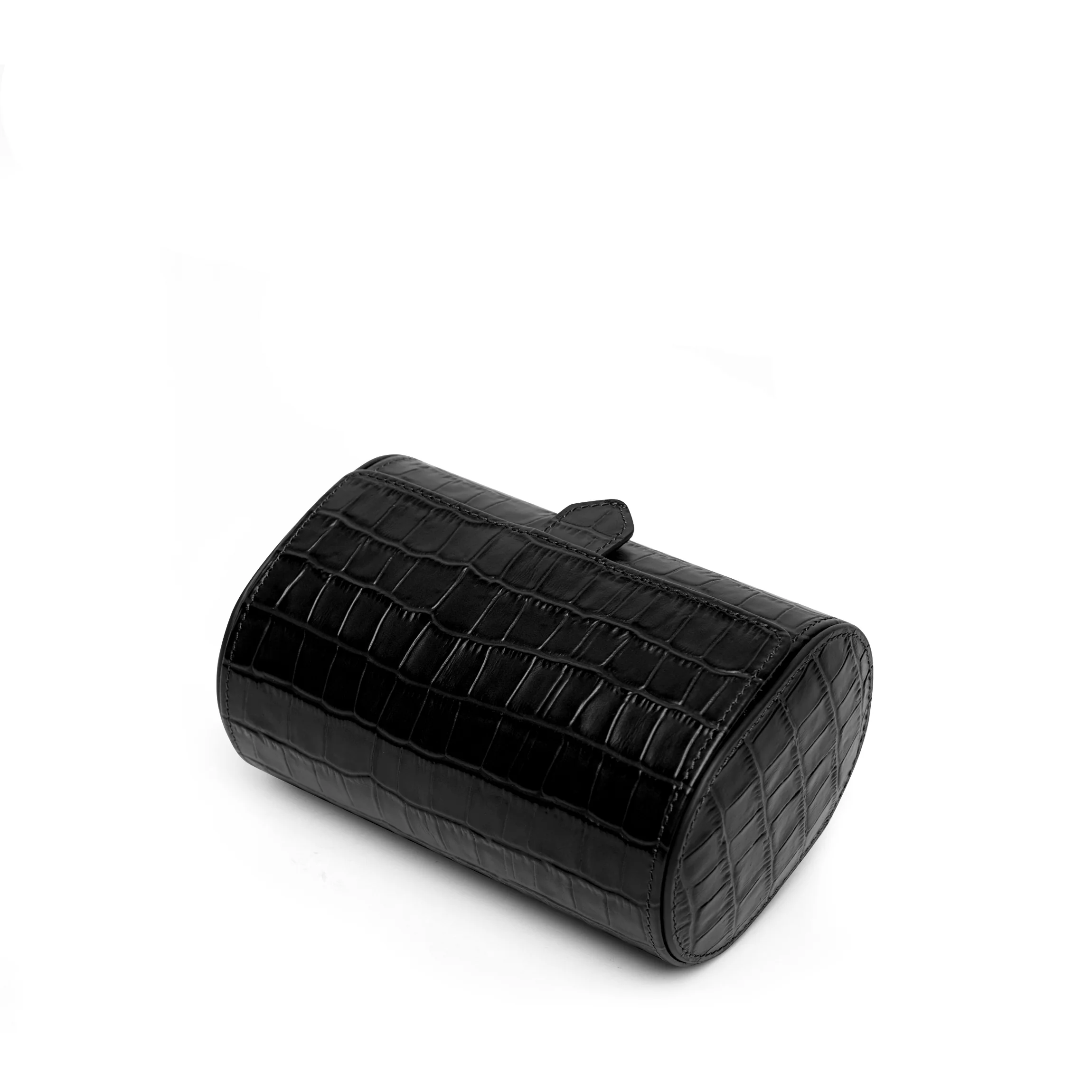 Travel Double Watch Roll Black Croc - Image 7