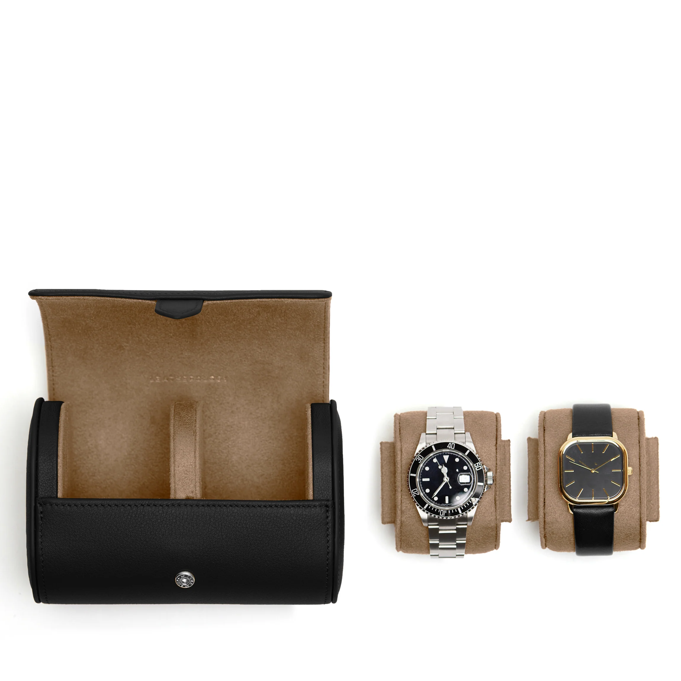Travel Double Watch Roll Black Onyx - Image 4
