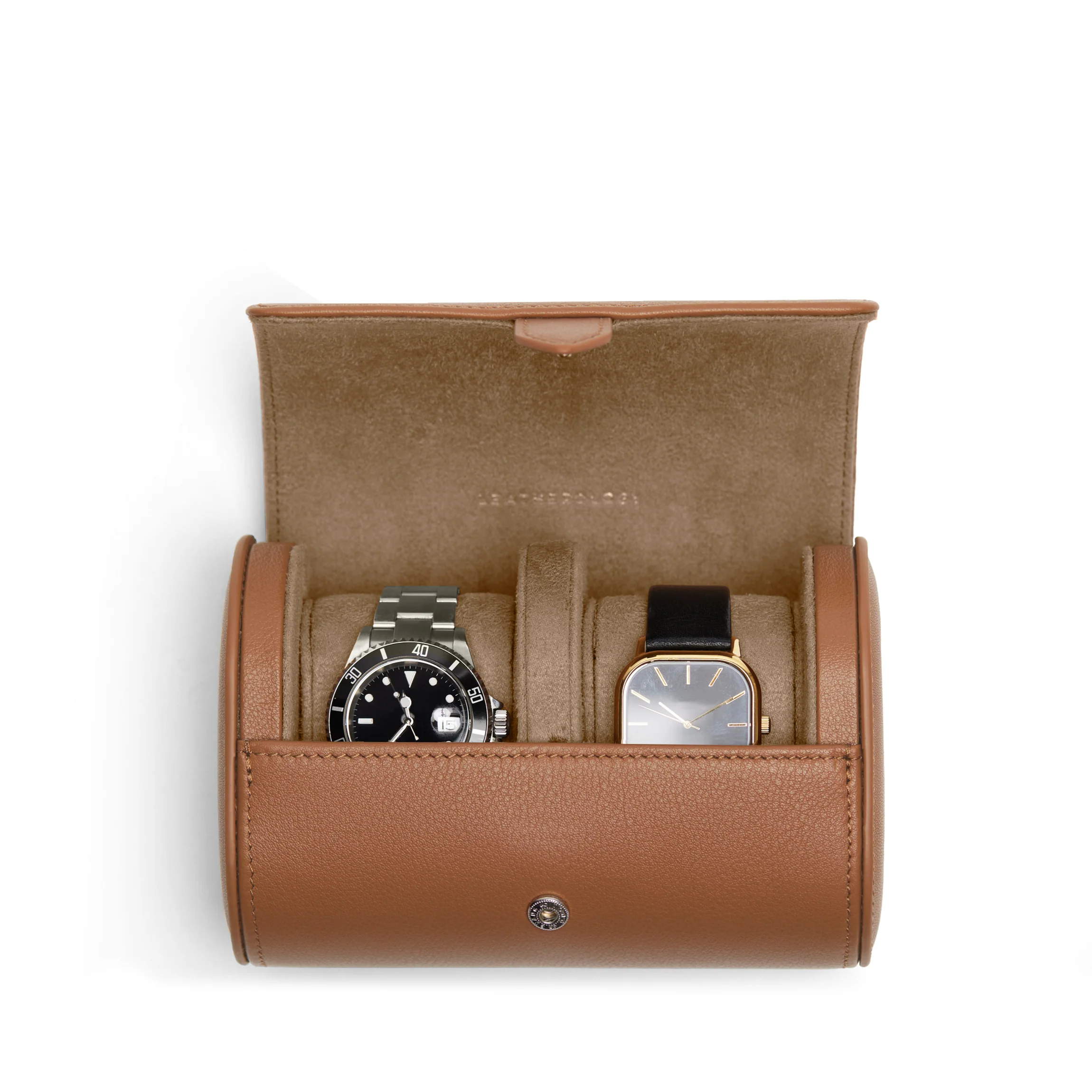Travel Double Watch Roll Cognac - Image 3