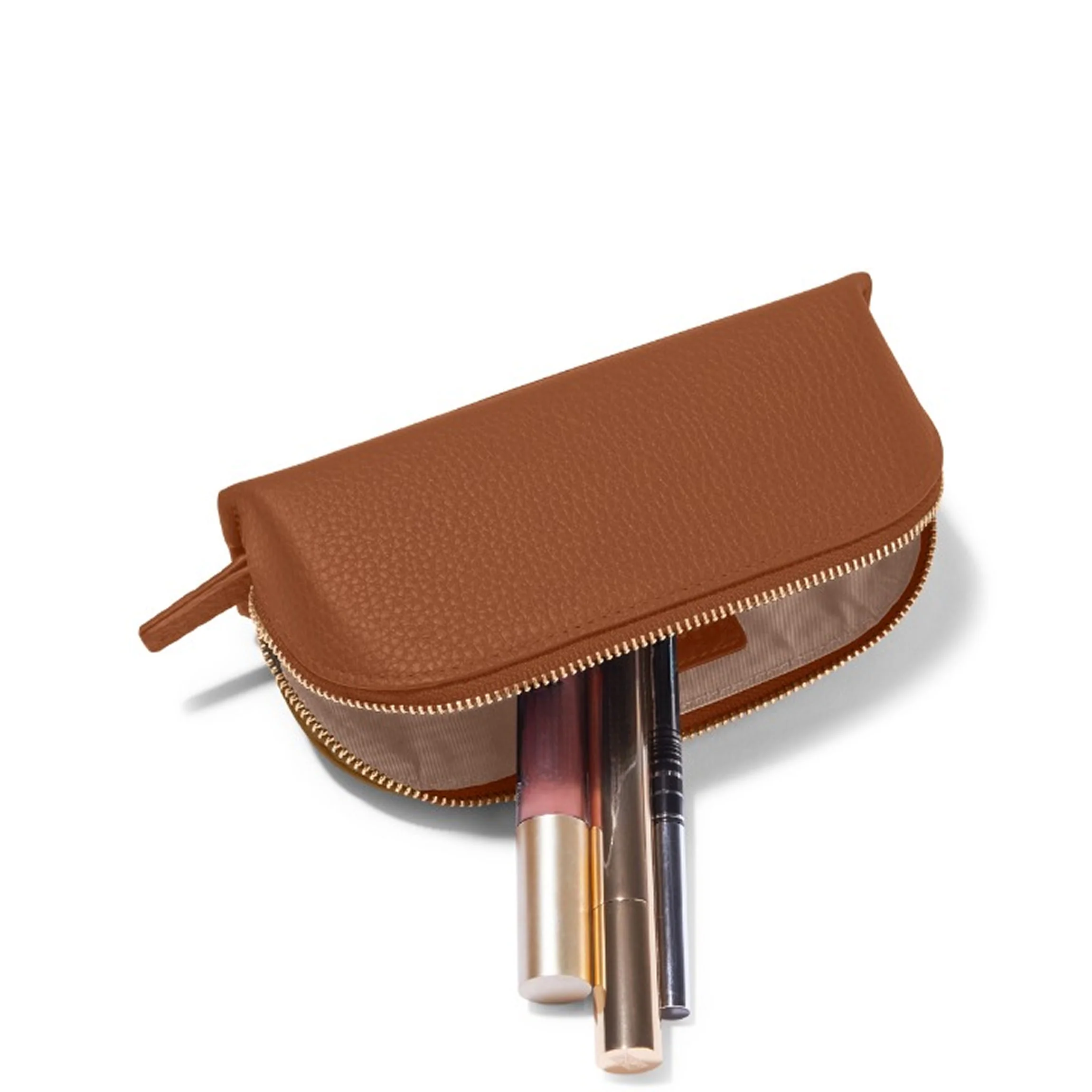 Travel Makeup Pouch Saddle Brown - Image 3