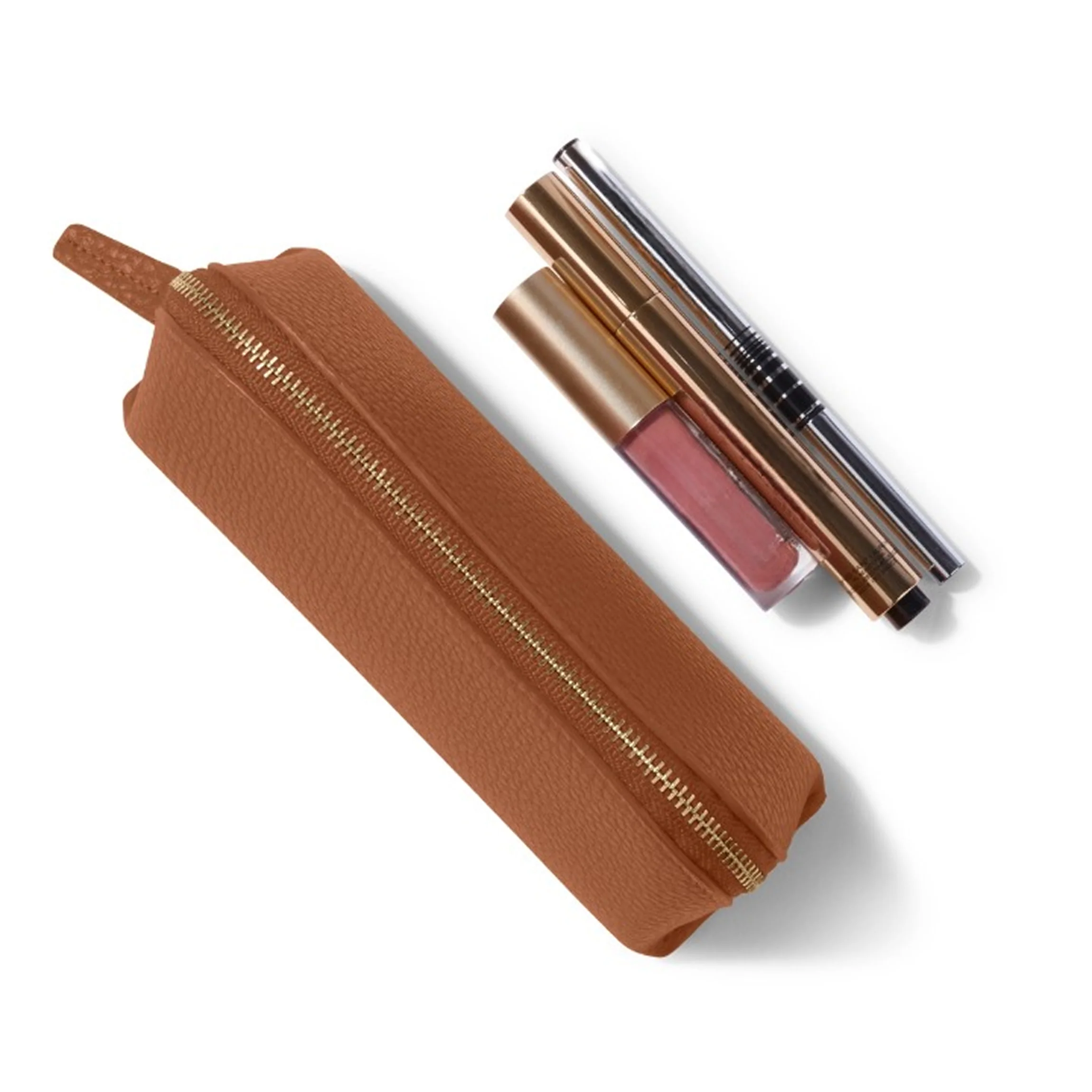 Travel Makeup Pouch Saddle Brown - Image 7