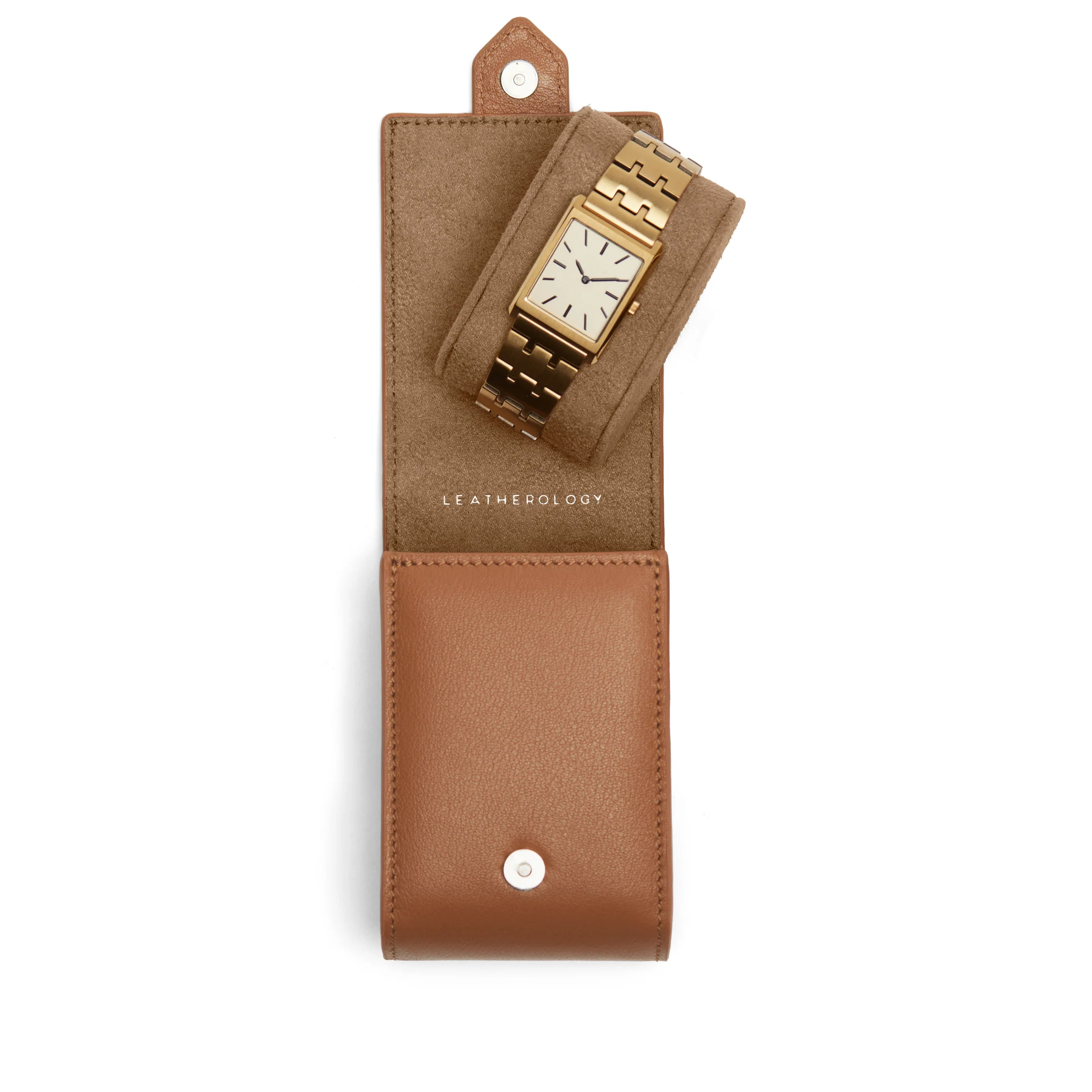 Travel Single Watch Pouch Cognac - Image 2