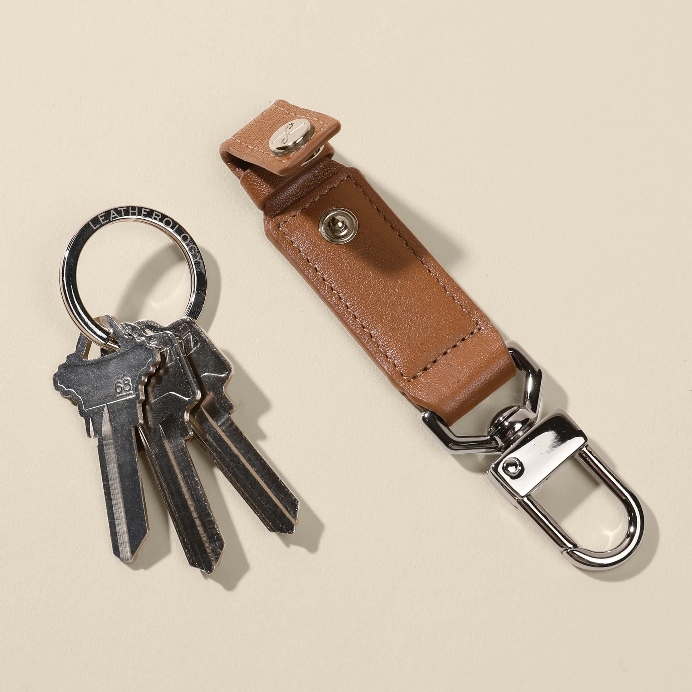 Valet Snap Keychain Cognac - Image 2