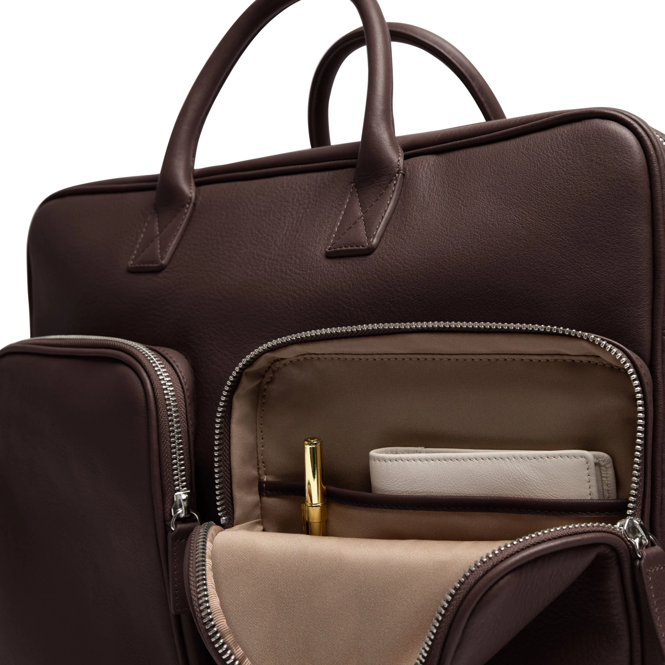 Warren Large Brief Bag Brown - Image 4