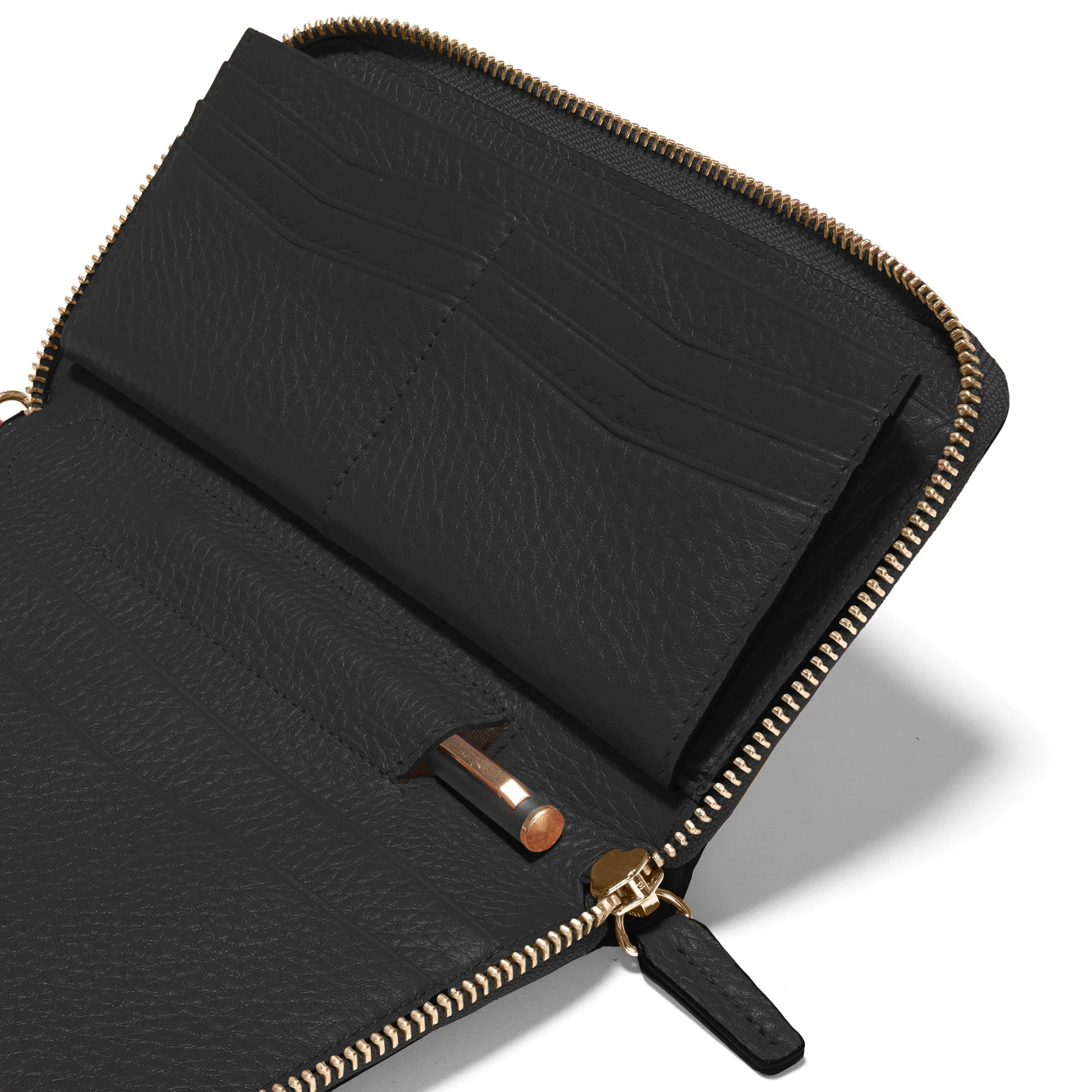 Windsor Checkbook Wallet Black Pebble - Image 3