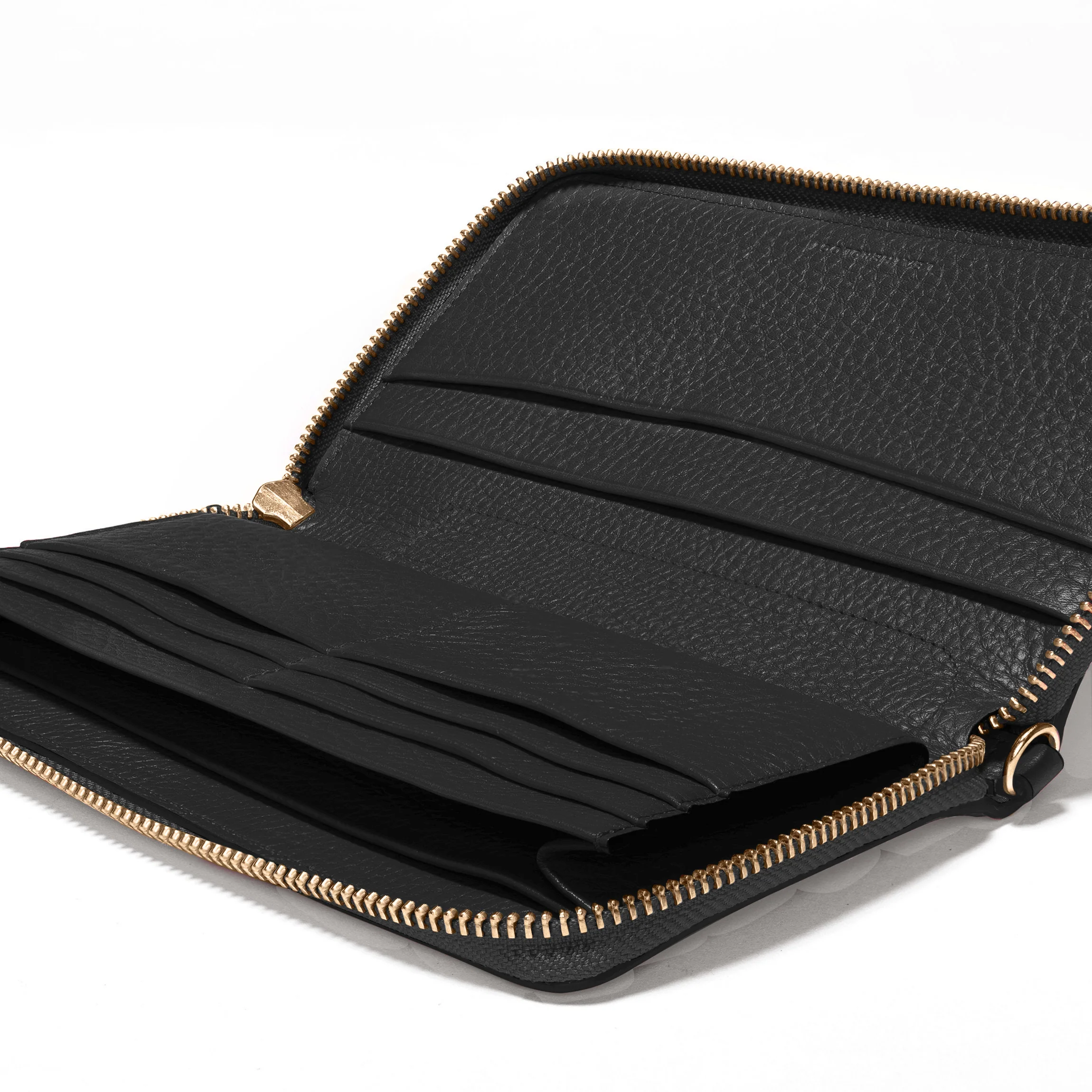 Windsor Flat Zip Wallet Black Pebble - Image 4