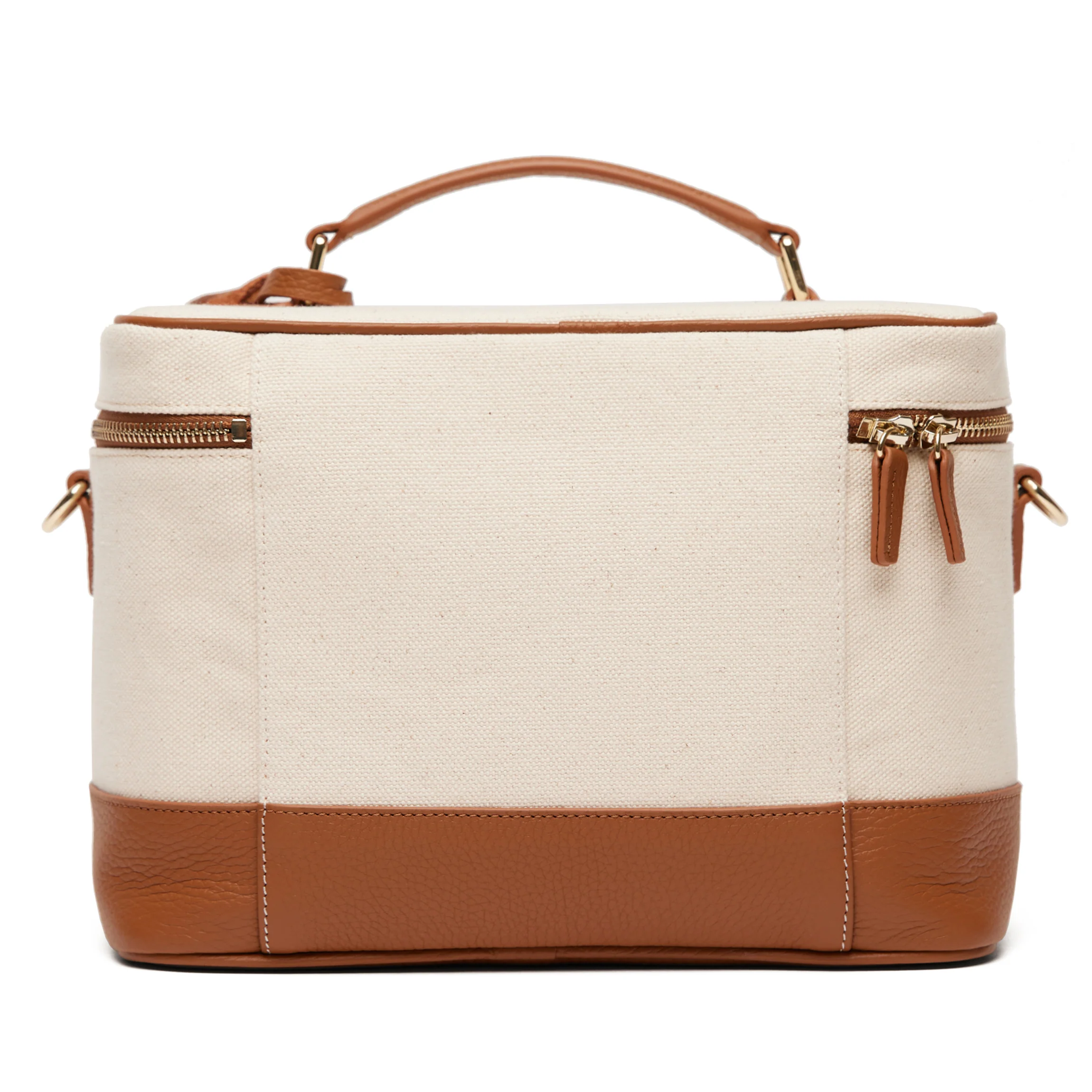 XL Train Case Natural Canvas/Saddle Brown - Image 5