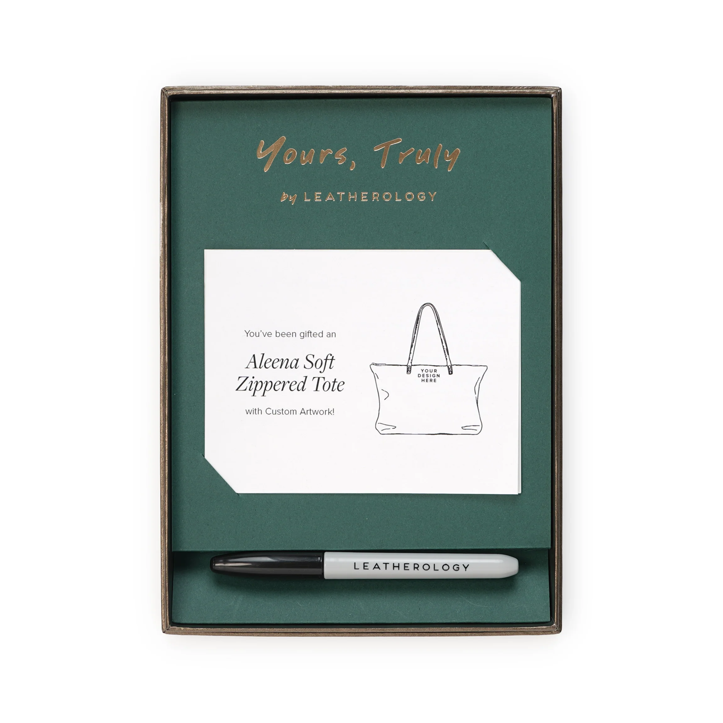 Yours, Truly Aleena Tote Gift Set Leather - Image 4