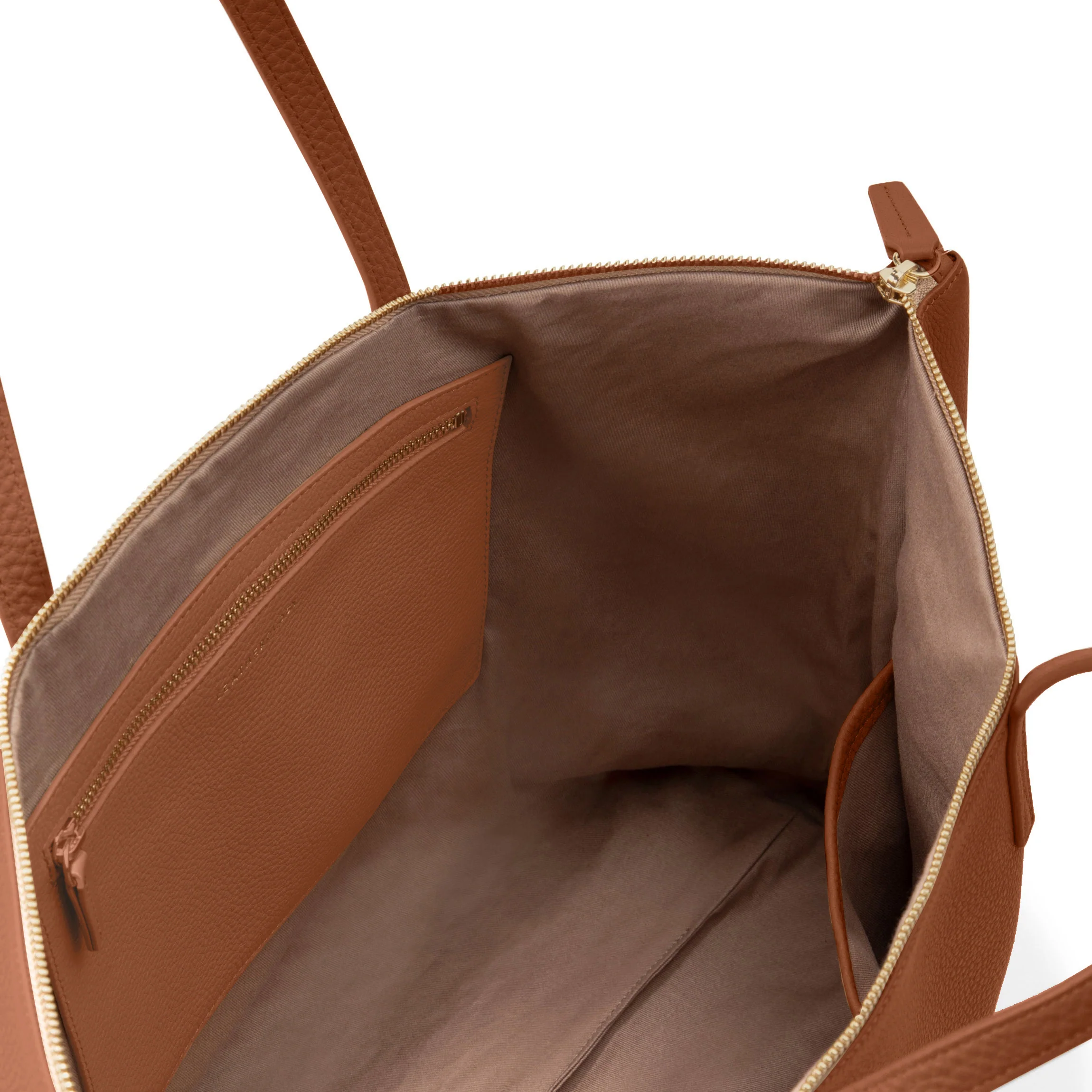 Aleena Soft Zippered Tote Saddle Brown - Image 4